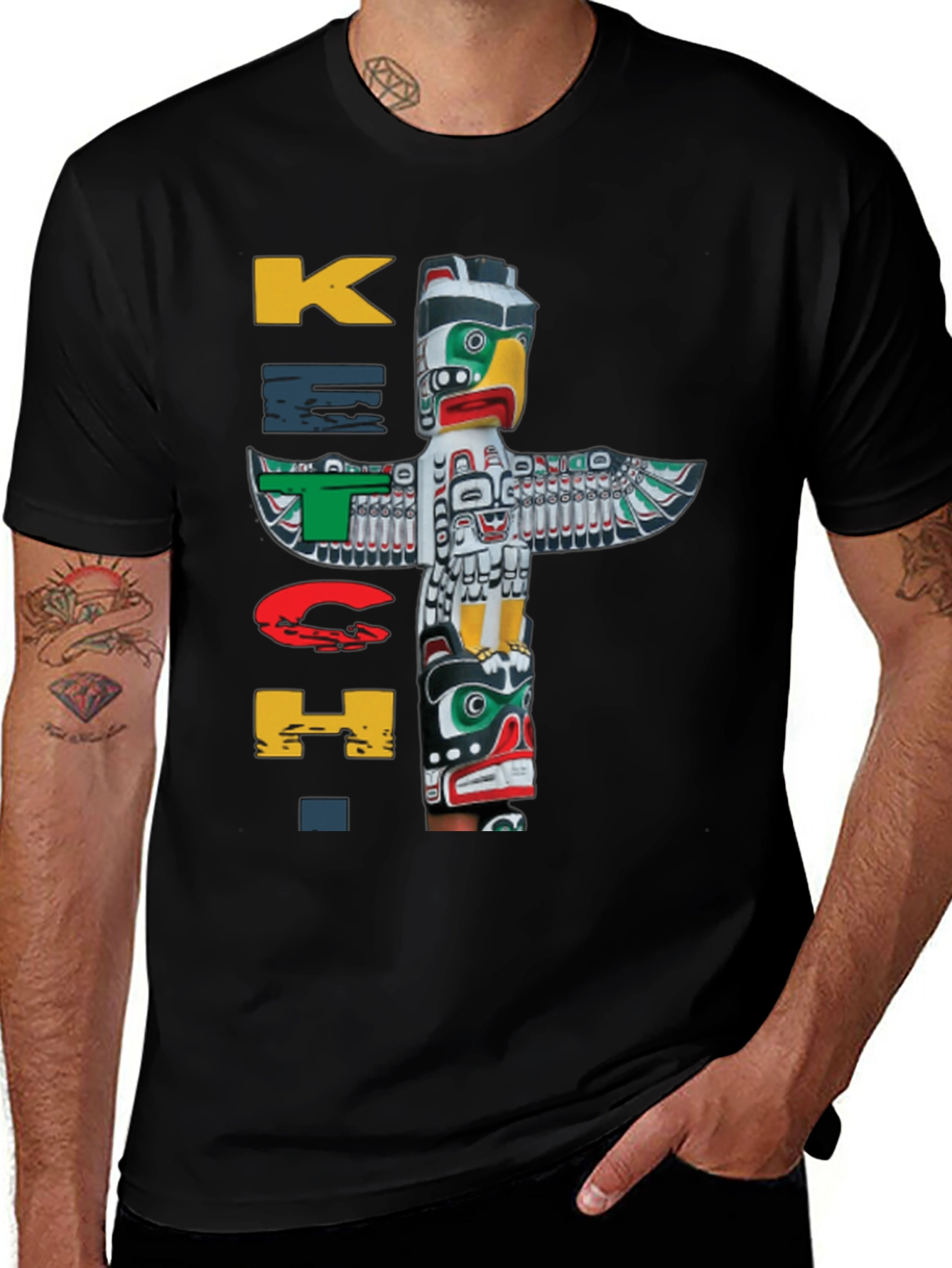 Variant 20 of Ketch T-Shirt Totem Pole Design