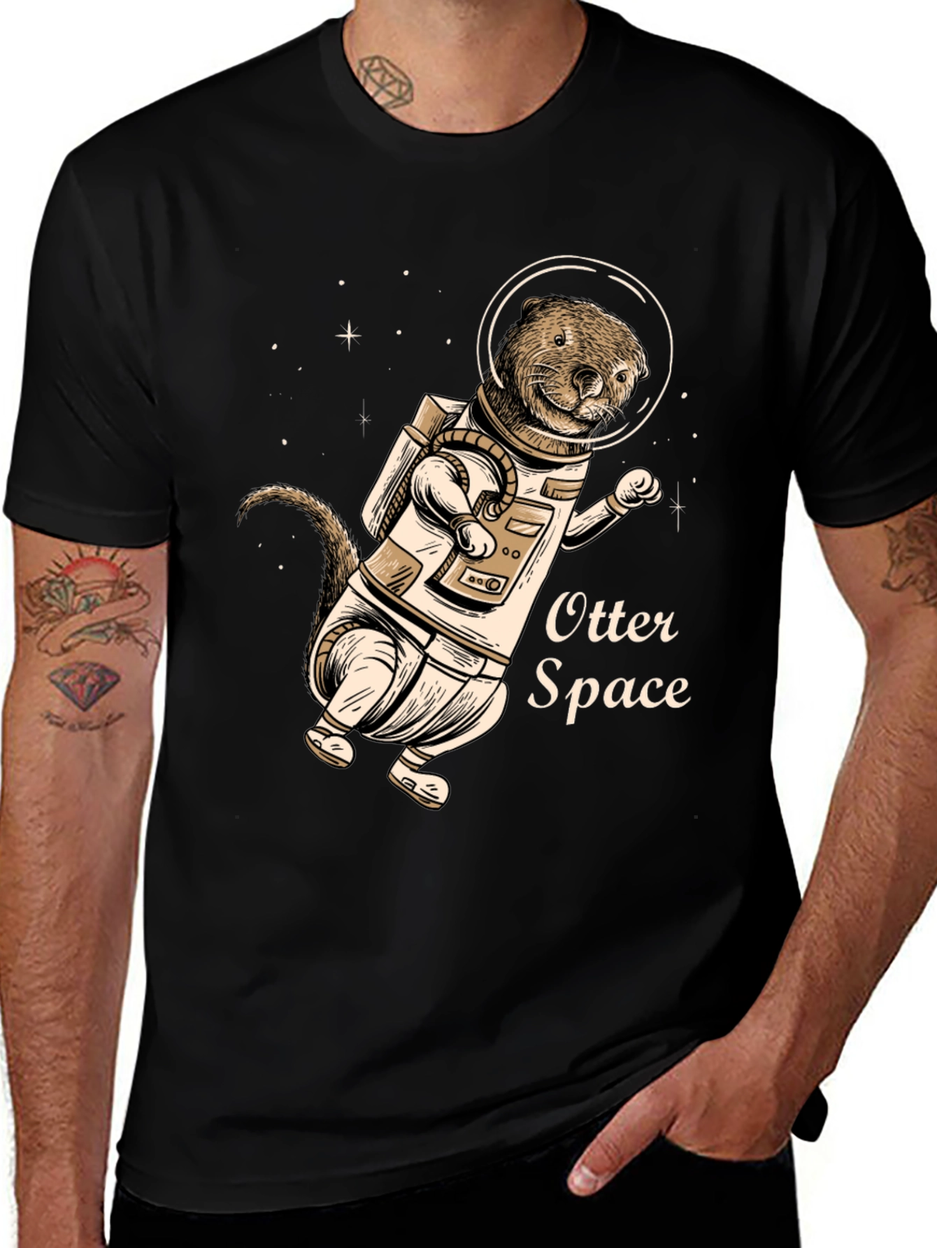 Variant 3 of Otter Space T-Shirt - Funny Astronaut Otter Tee