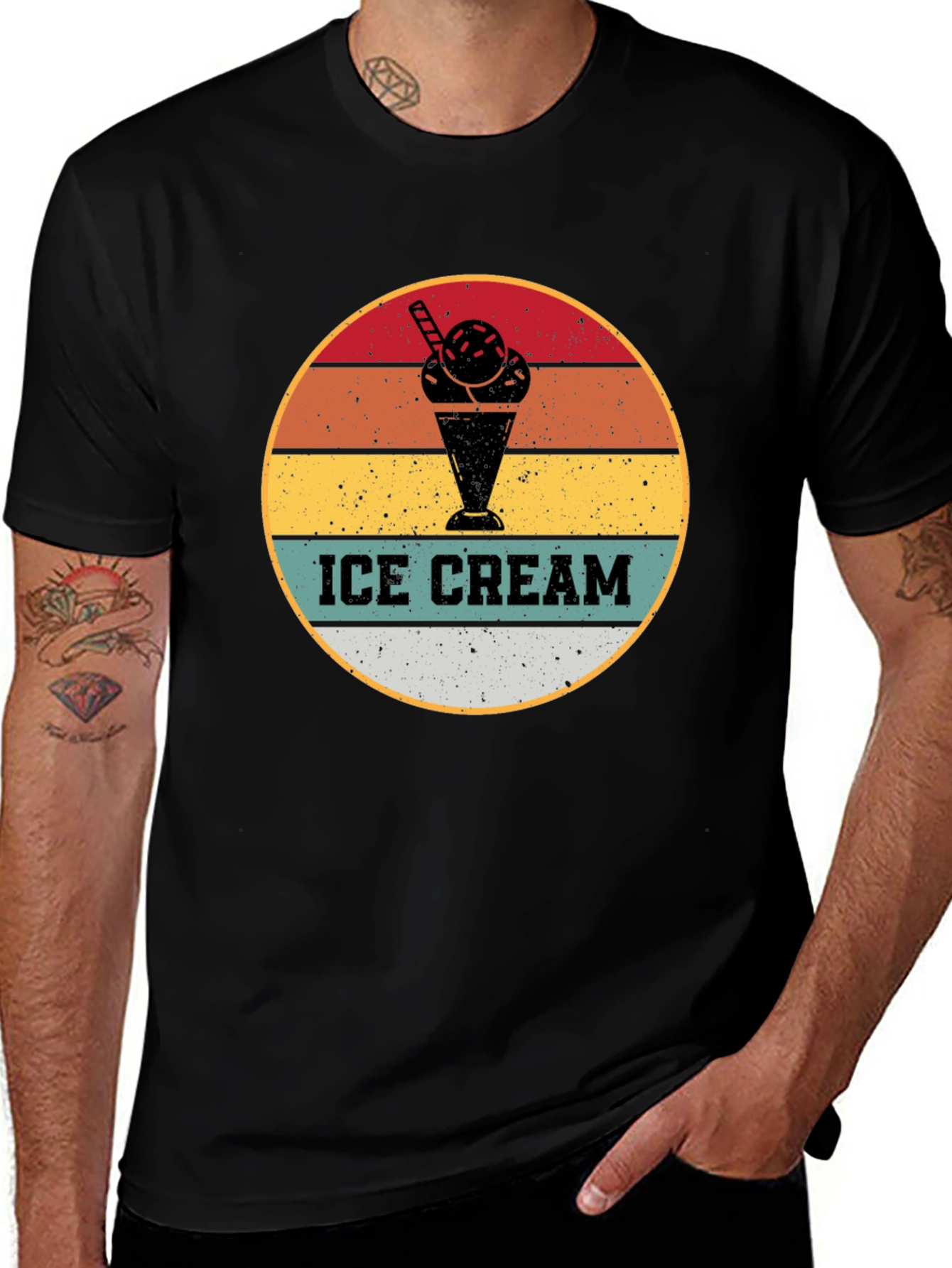 Variant 28 of Retro Ice Cream Graphic Tee - Vintage Style