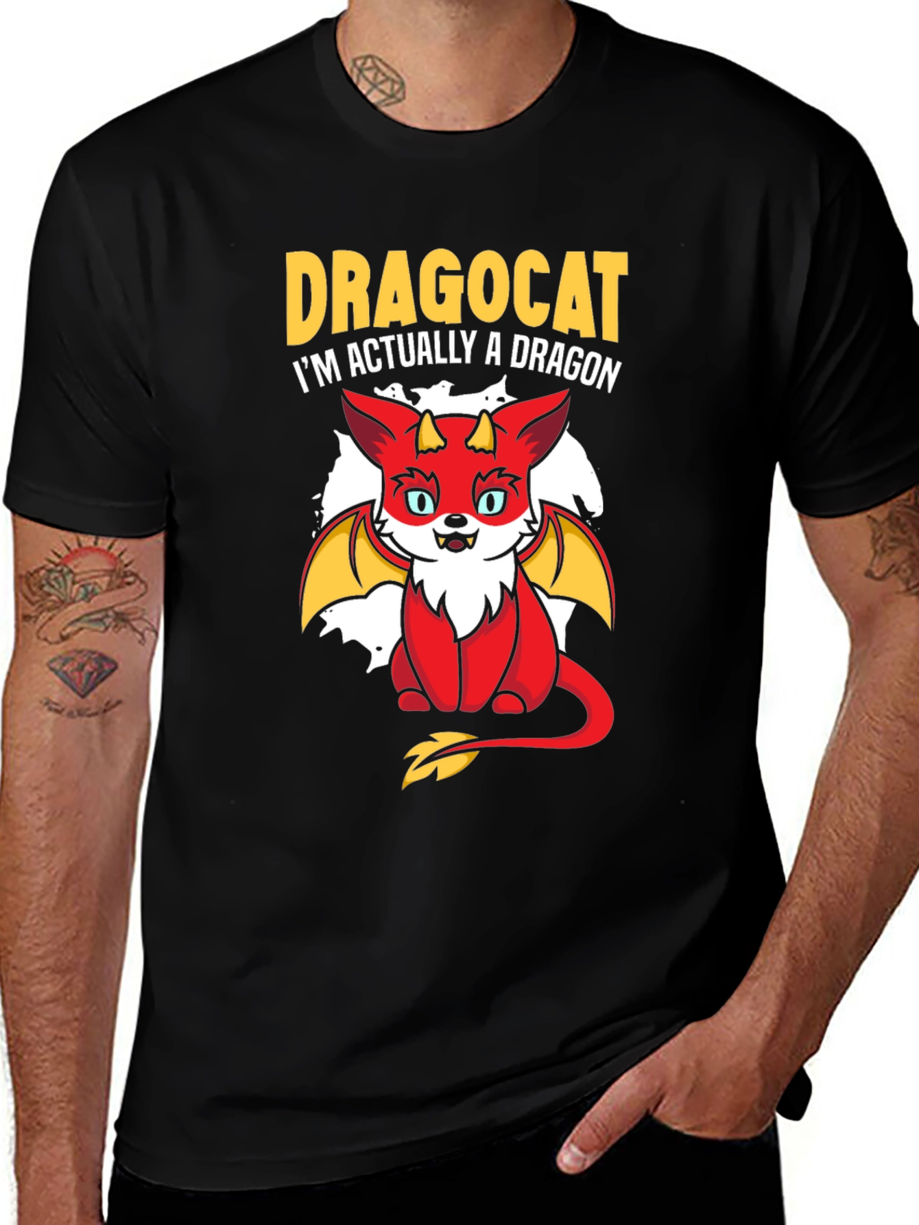 Variant 14 of Dragocat T-Shirt: I'm Actually a Dragon