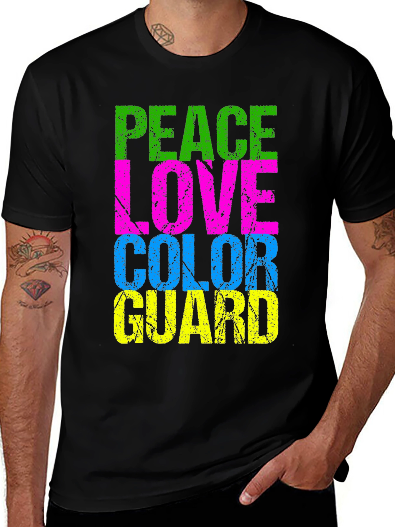 Variant 10 of Peace Love Color Guard T-Shirt