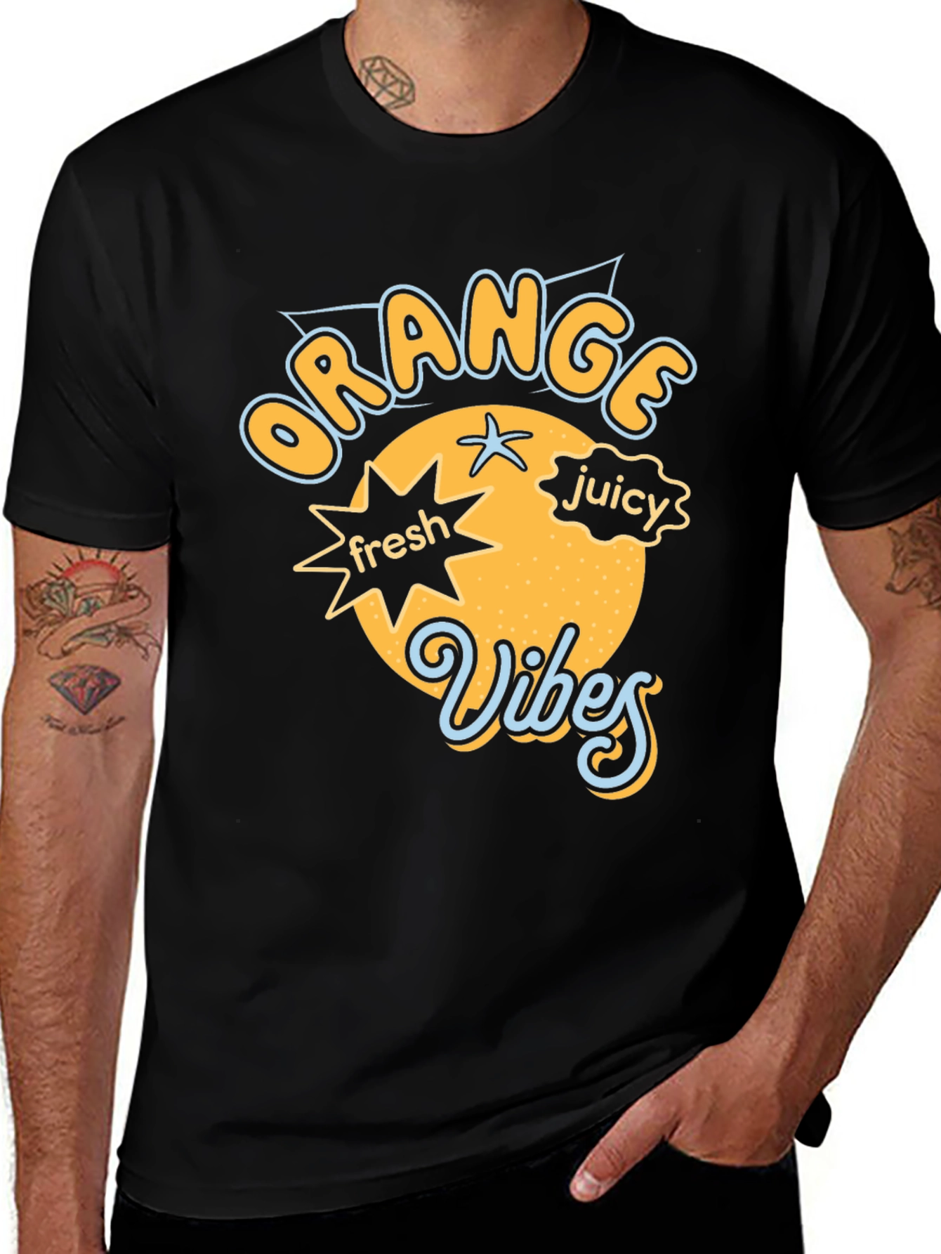 Variant 6 of Orange Vibes Graphic Tee - Fresh & Juicy