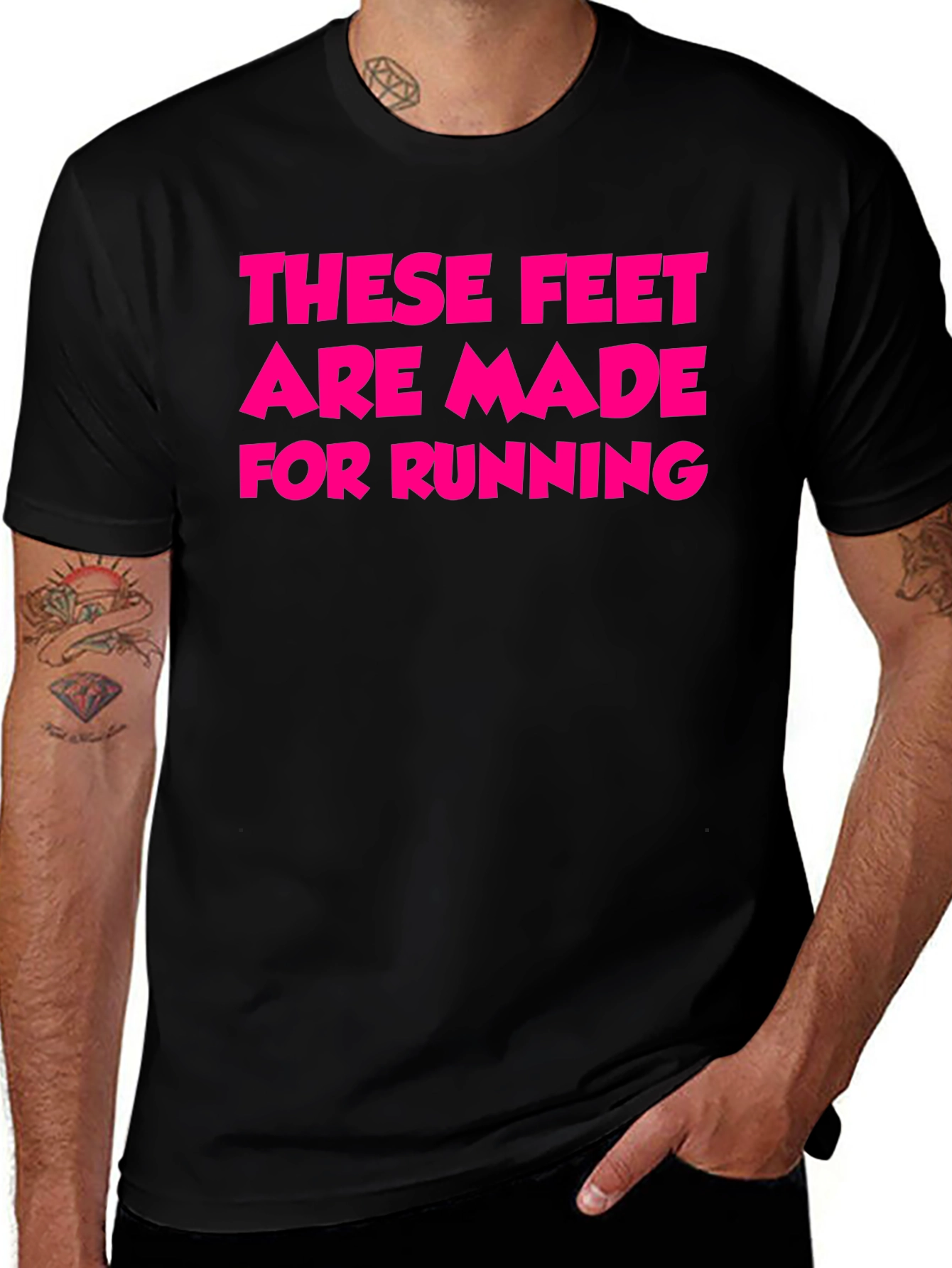 Variant 4 of Running Humor Tee - These Feet Are Made For Running