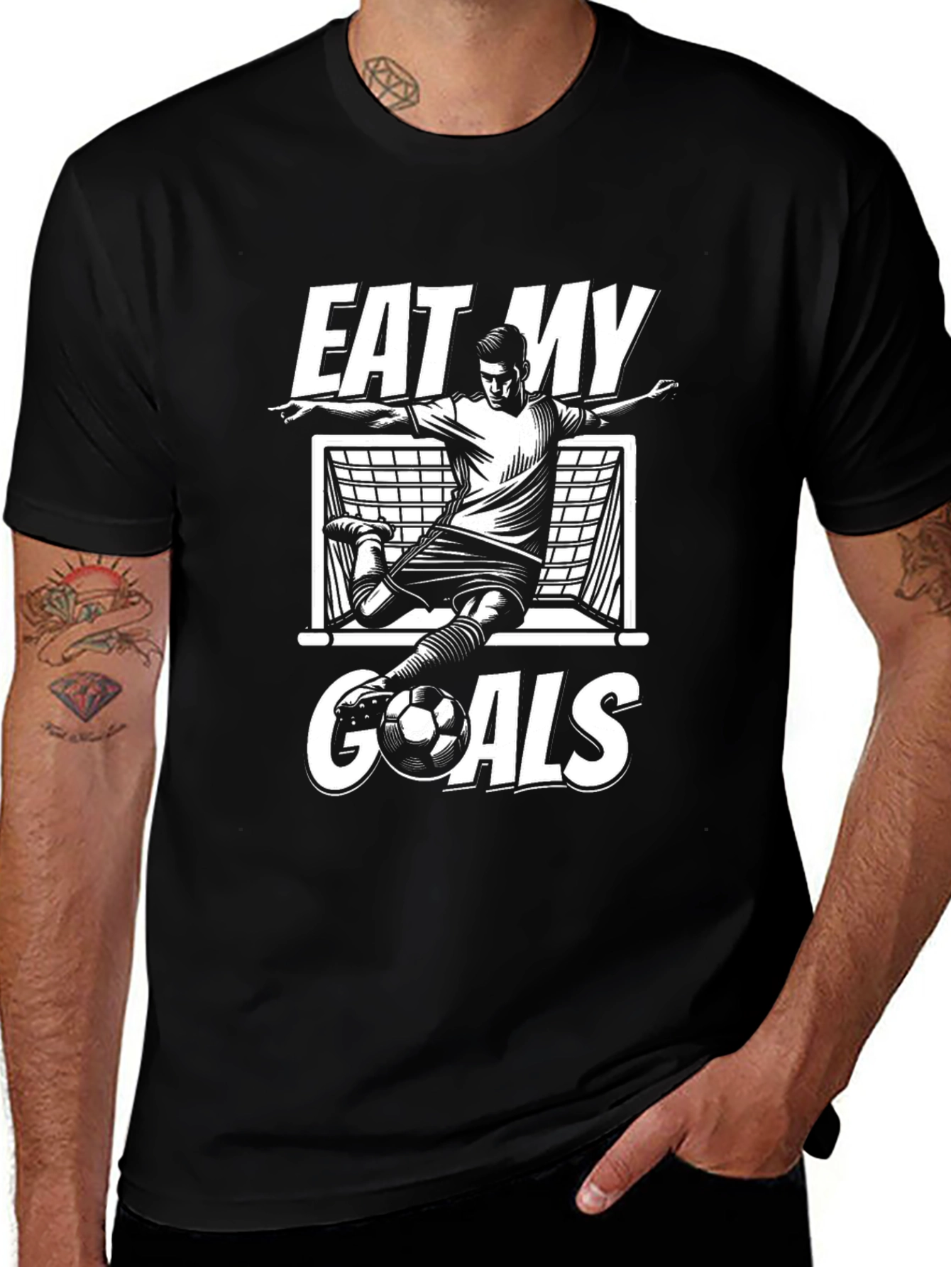 Variant 4 of Eat My Goals Graphic Tee - Soccer Fan T-Shirt