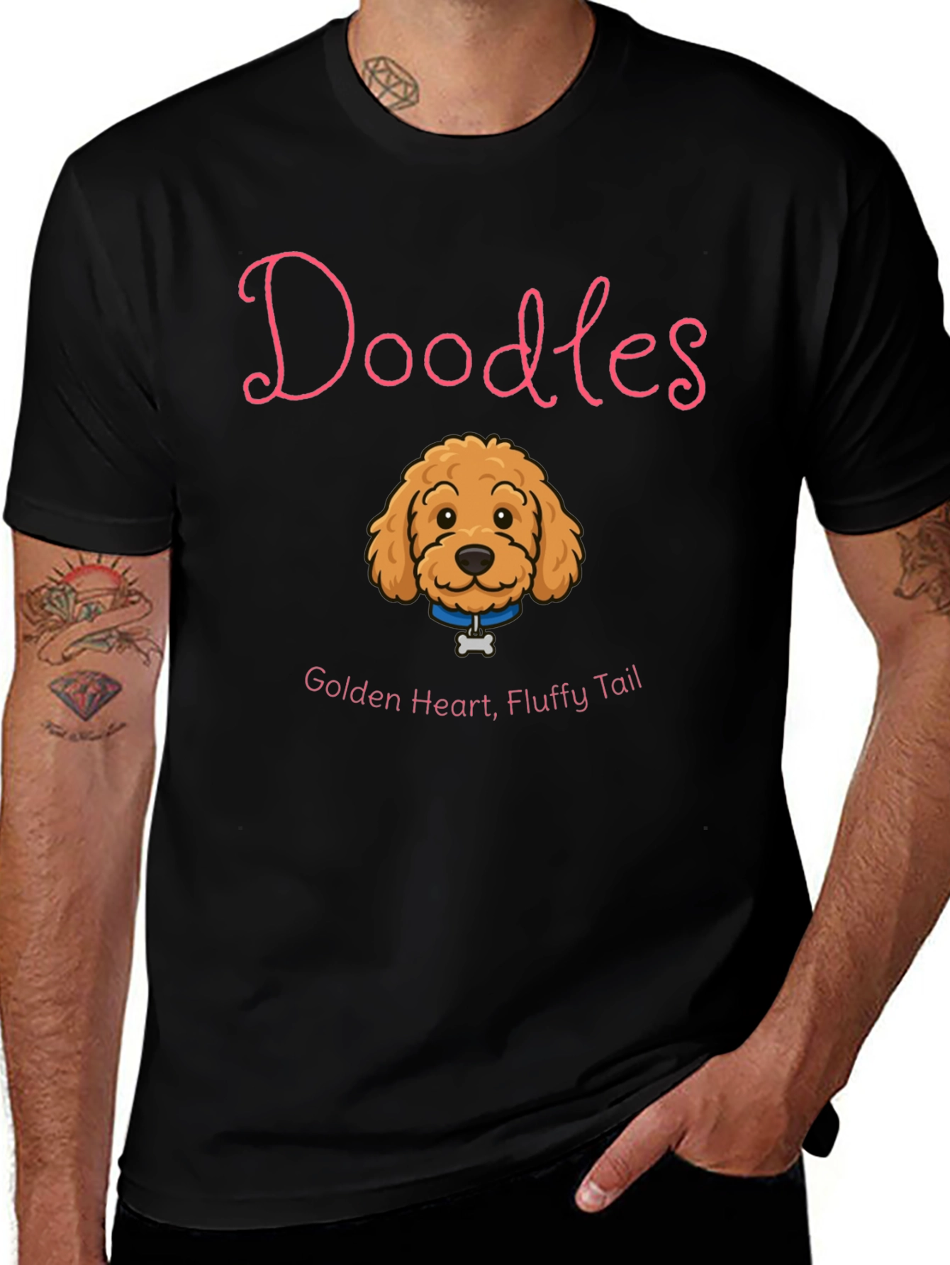Variant 13 of Doodles Golden Heart T-Shirt