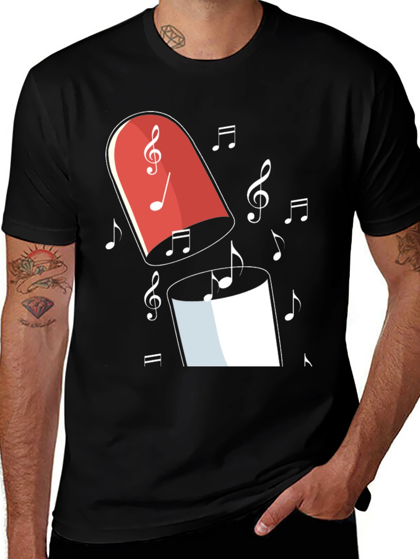 Variant 28 of Musical Pill T-Shirt - Music Lover's Tee