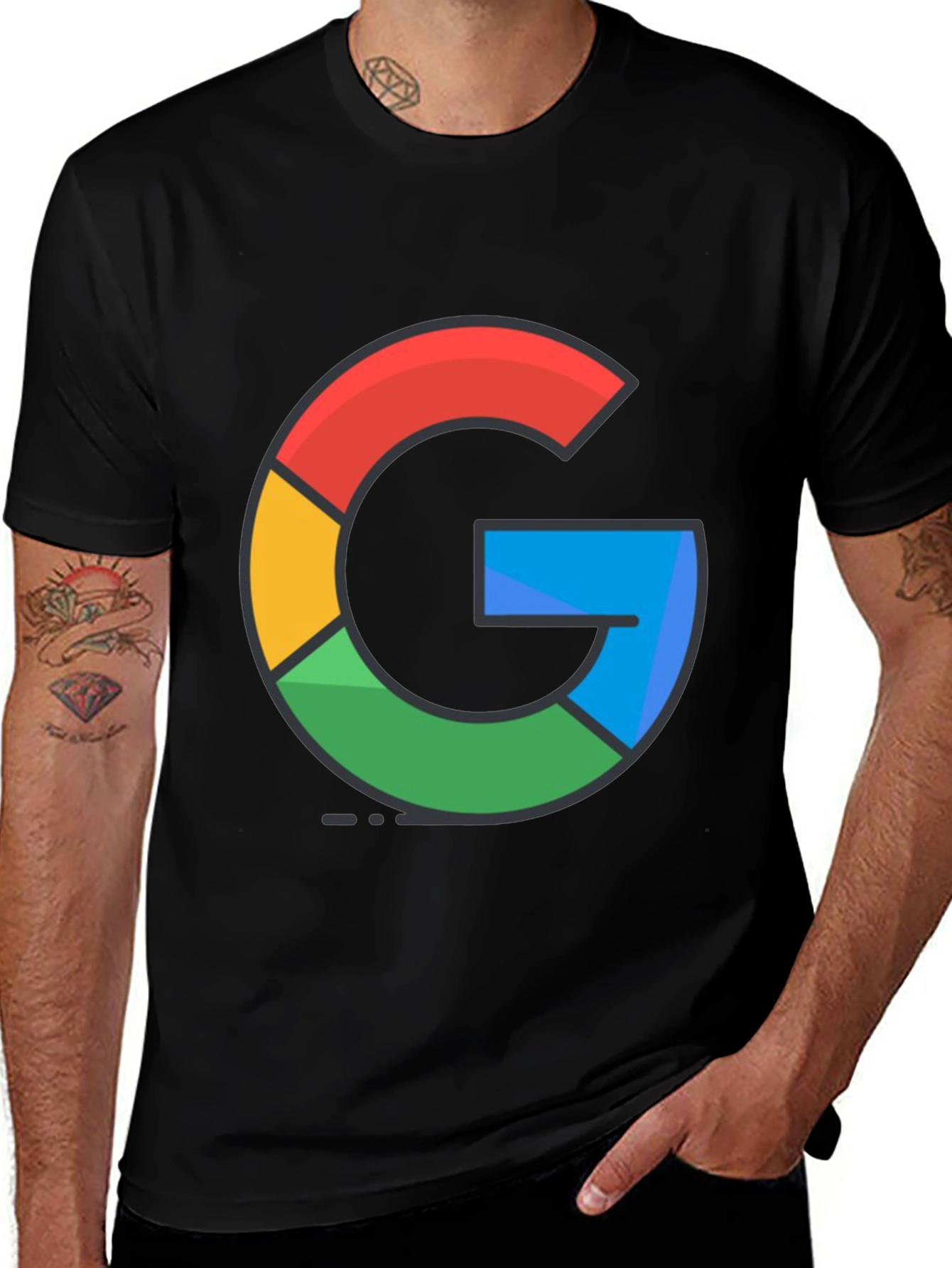 Google Logo Graphic T-Shirt - Casual Wear