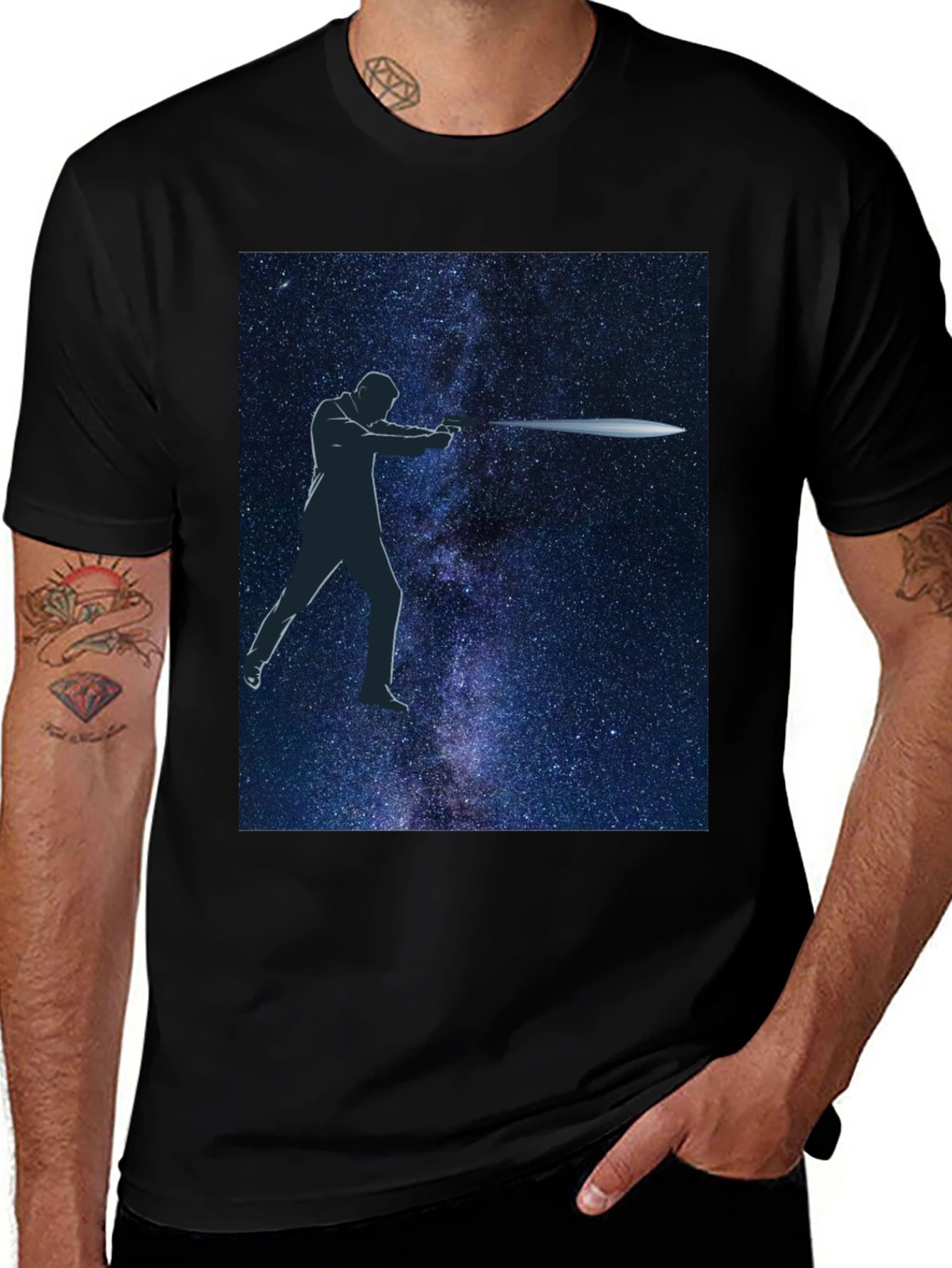 Variant 29 of Cosmic Shooter Black T-Shirt