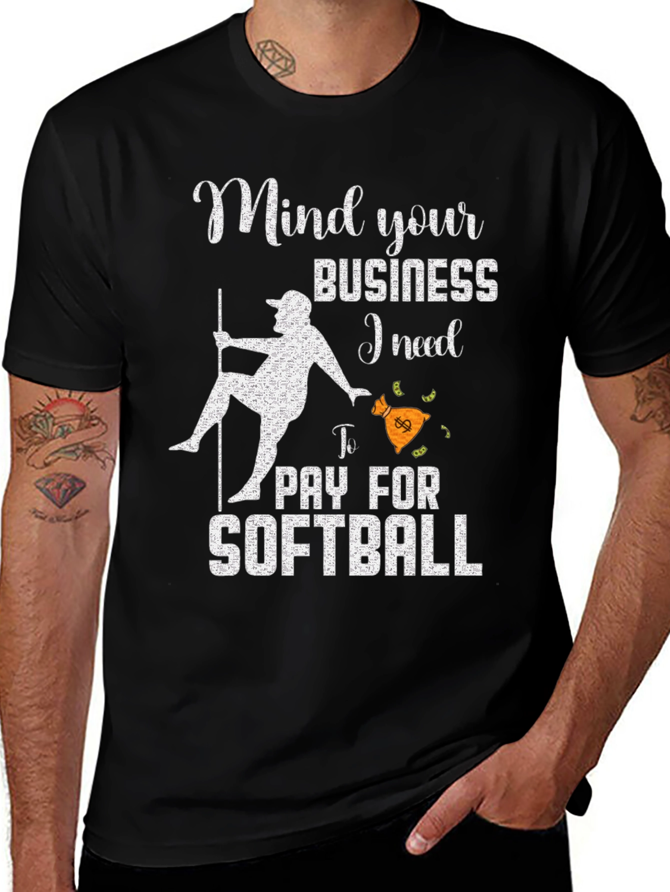 Variant 27 of Mind Your Business Softball T-Shirt