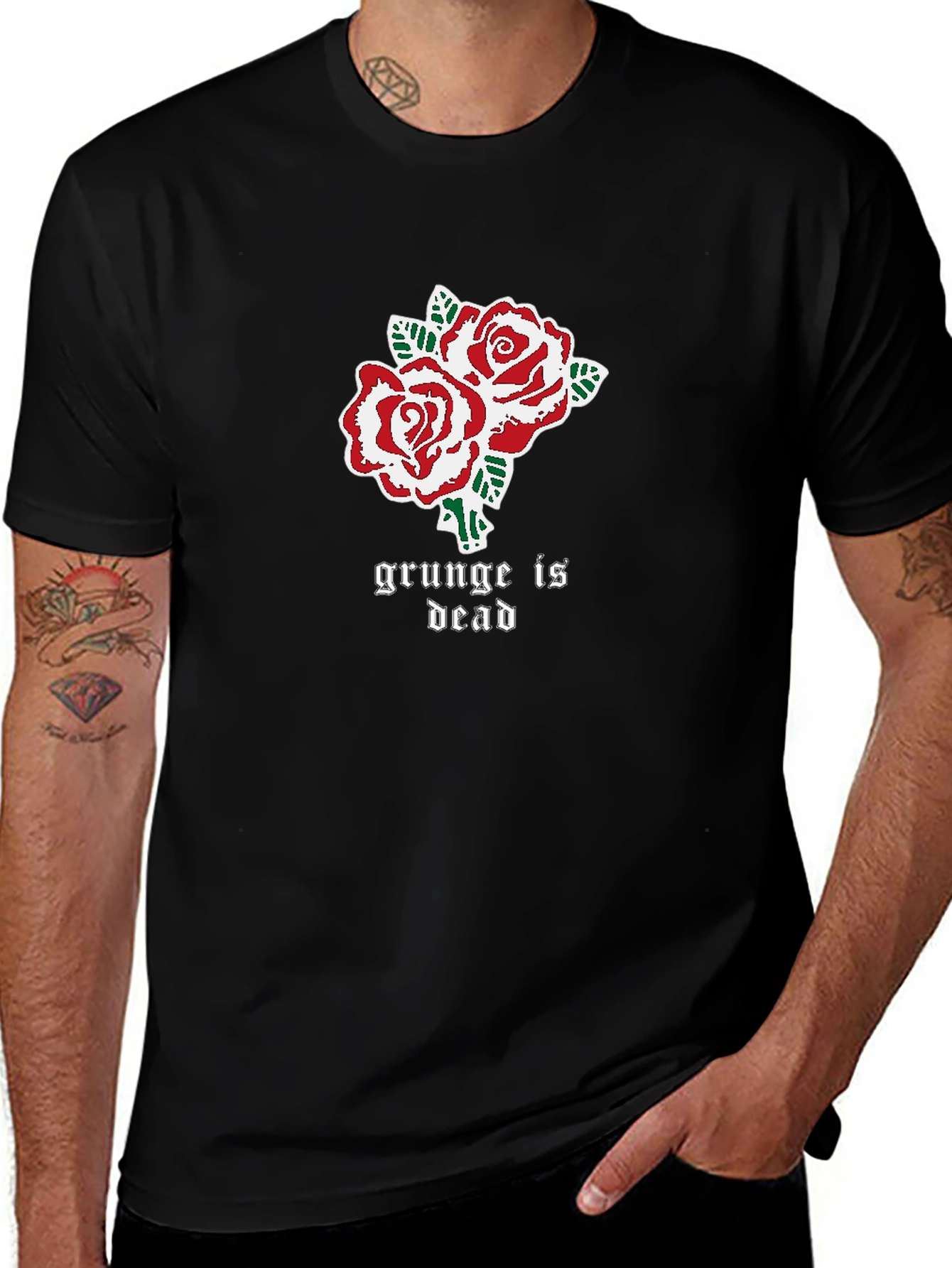 Variant 15 of Grunge is Dead Rose Graphic T-Shirt