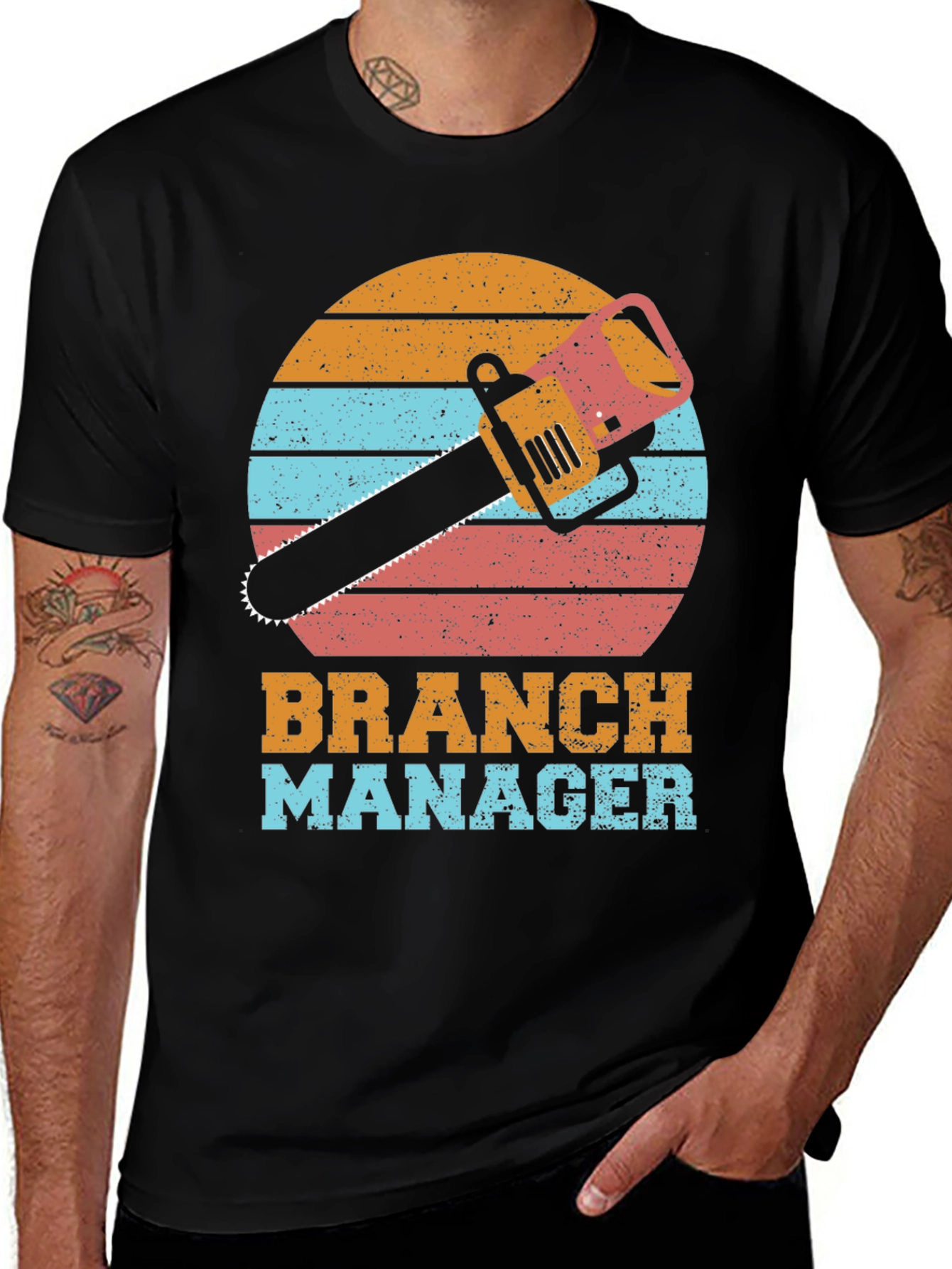 Variant 12 of Branch Manager T-Shirt Funny Chainsaw Tee