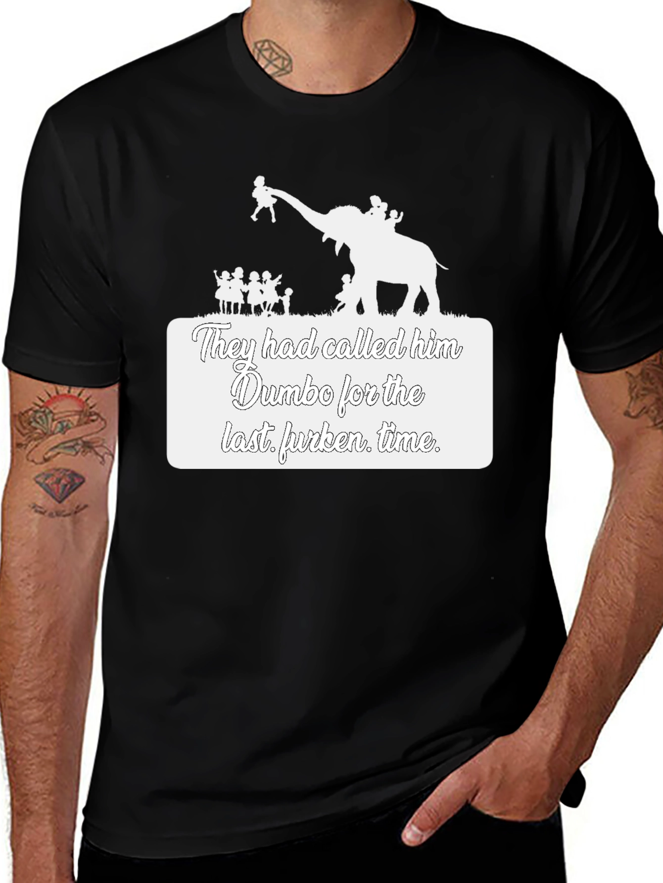 Variant 26 of Dumbo Last Furken Time Black T-Shirt