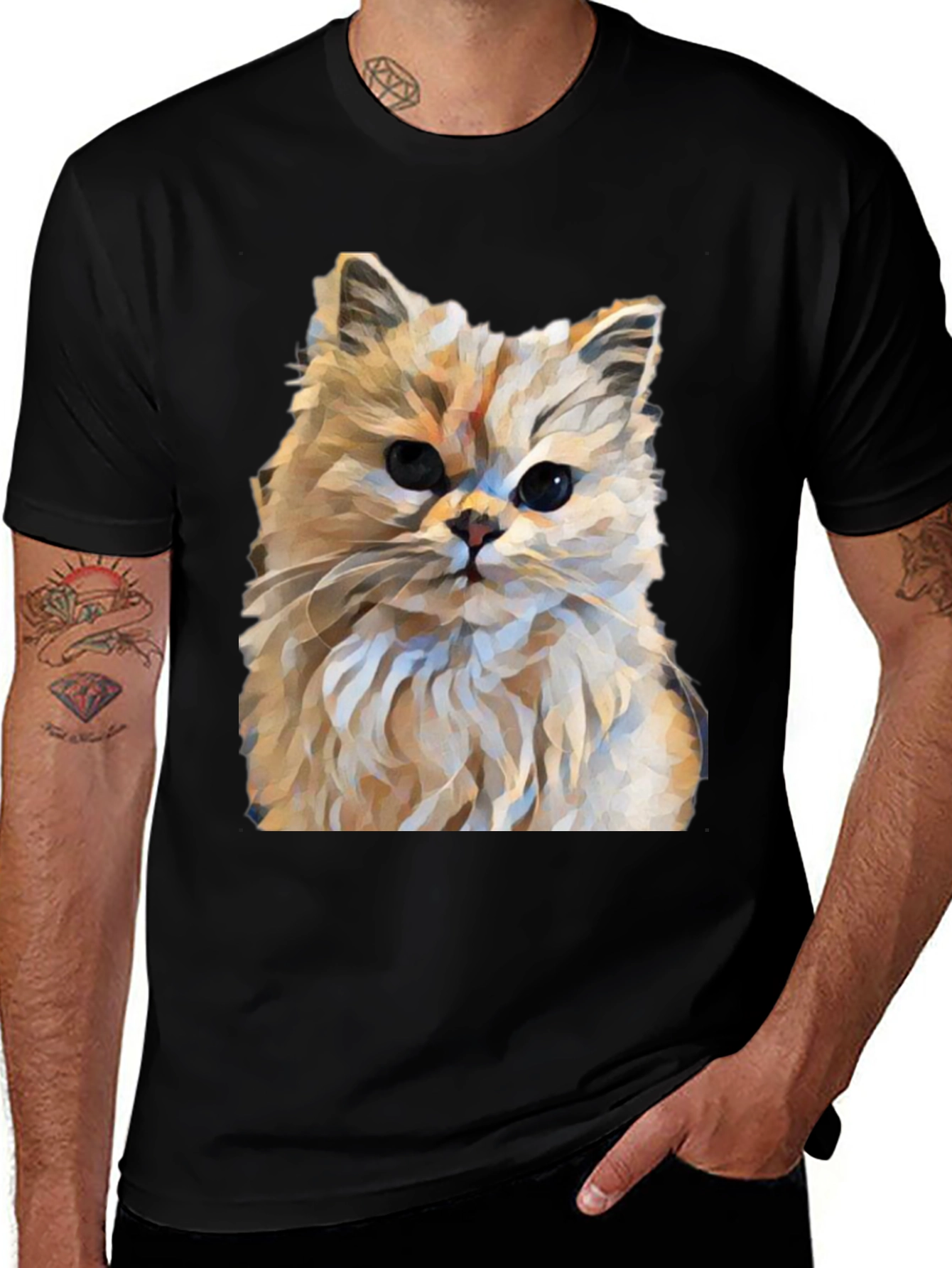 Variant 30 of Cat Art T-Shirt - Soft Graphic Tee