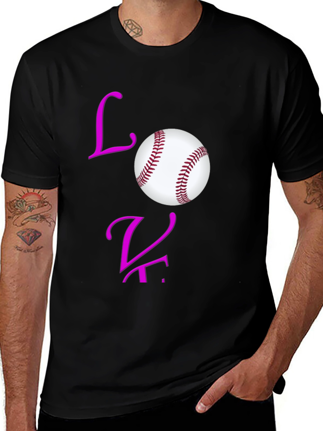 Variant 2 of Love Baseball Graphic Tee