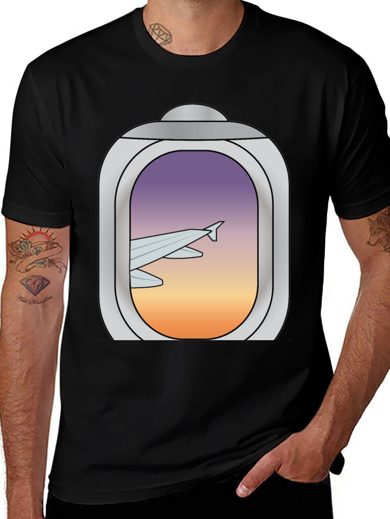 Airplane Window Graphic T-Shirt