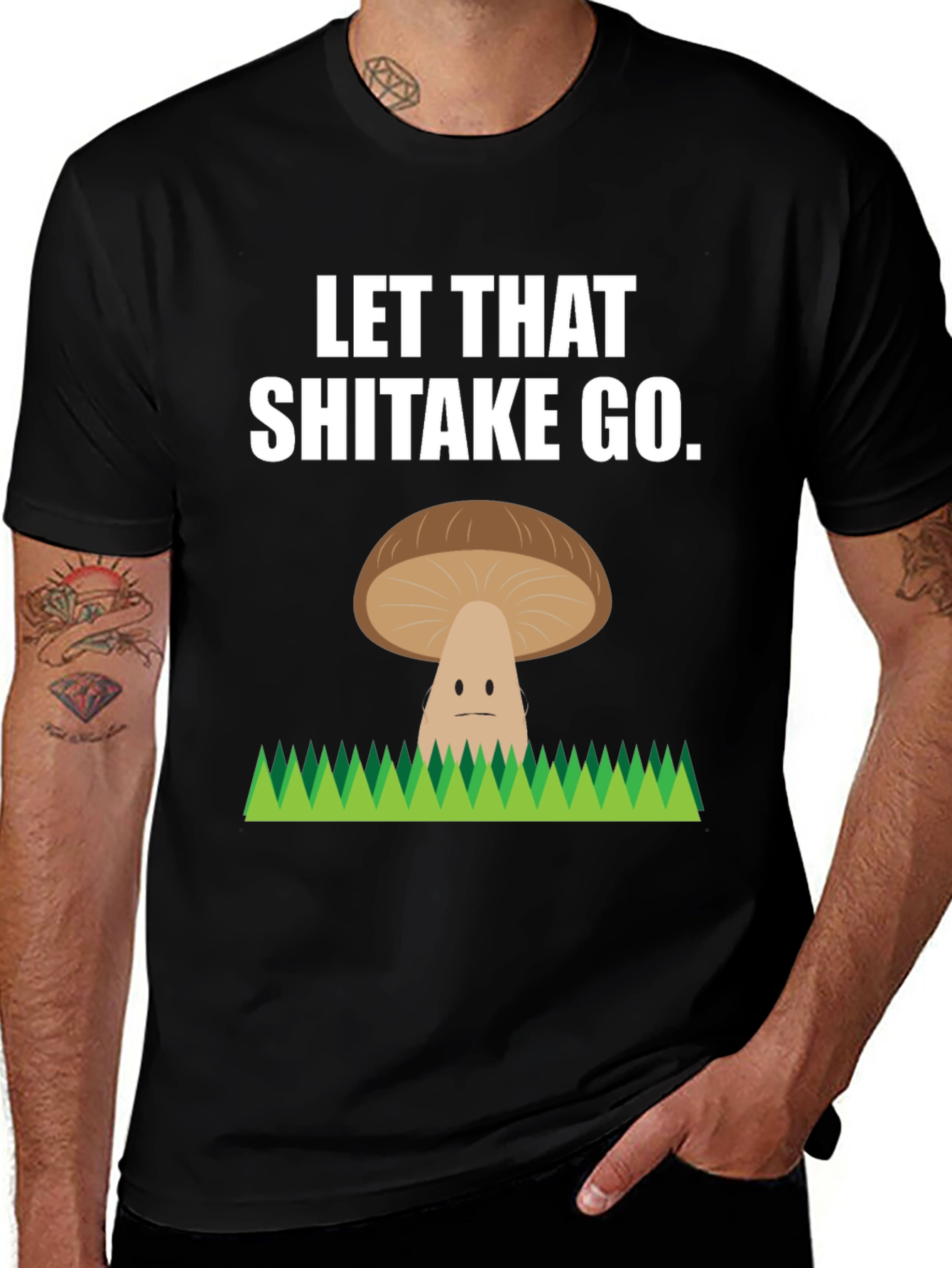 Variant 4 of Let That Shiitake Go Funny T-Shirt