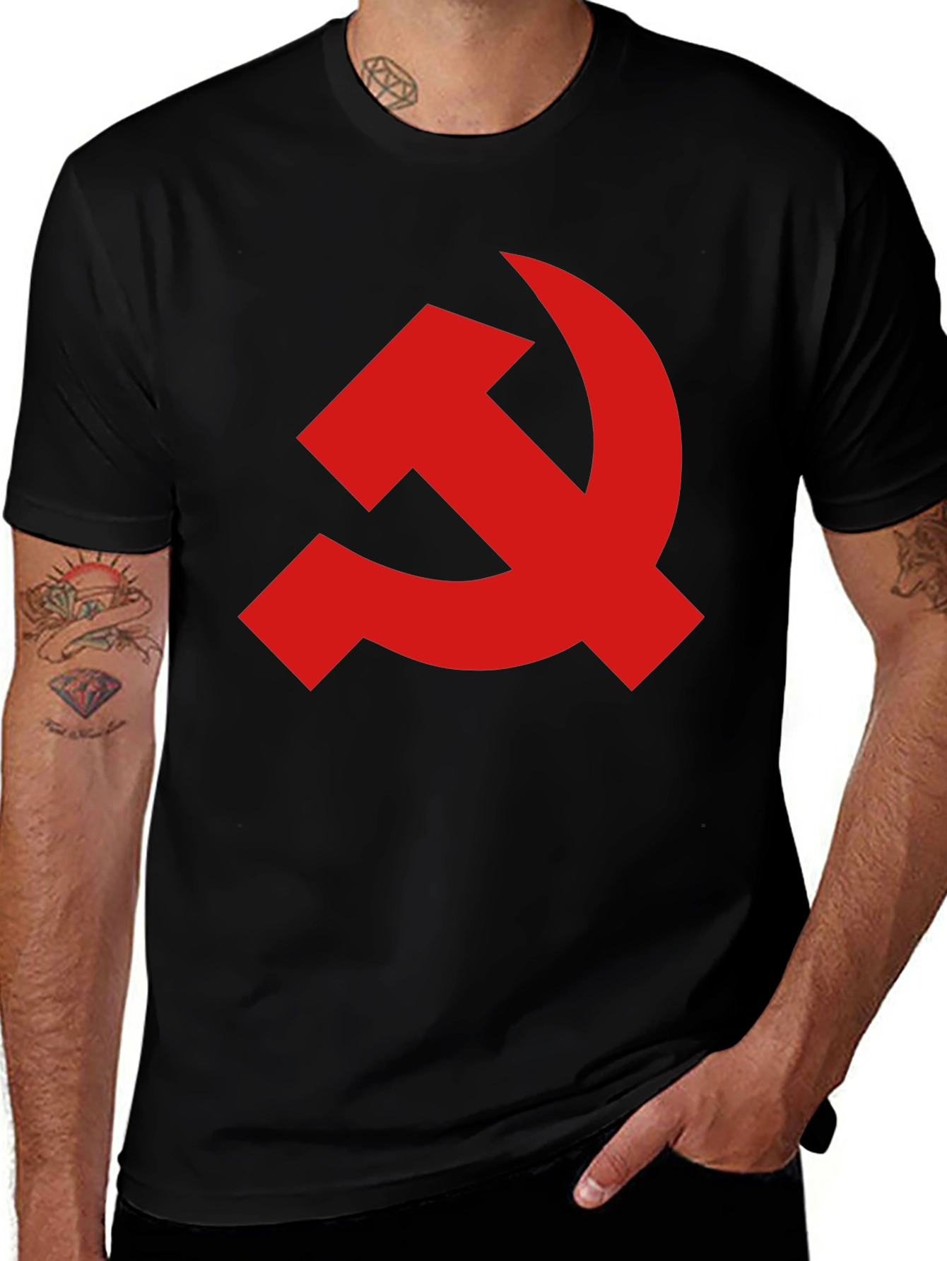 Hammer and Sickle Graphic Tee - Bold Political Statement