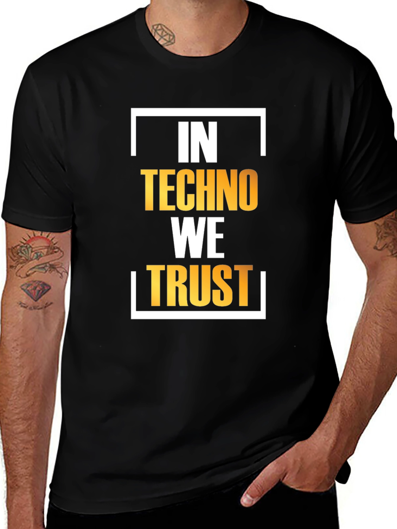 Variant 28 of In Techno We Trust Black T-Shirt
