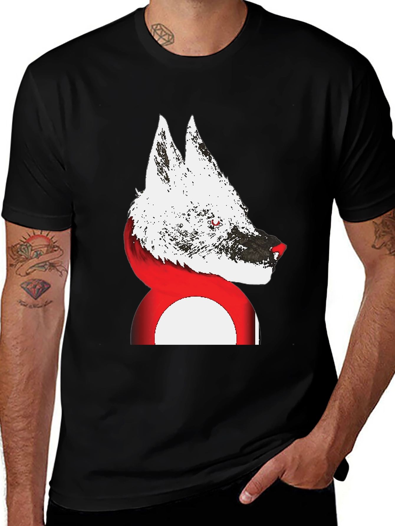 Variant 17 of Wolf & Target Graphic Tee - Bold, Stylish, Comfortable