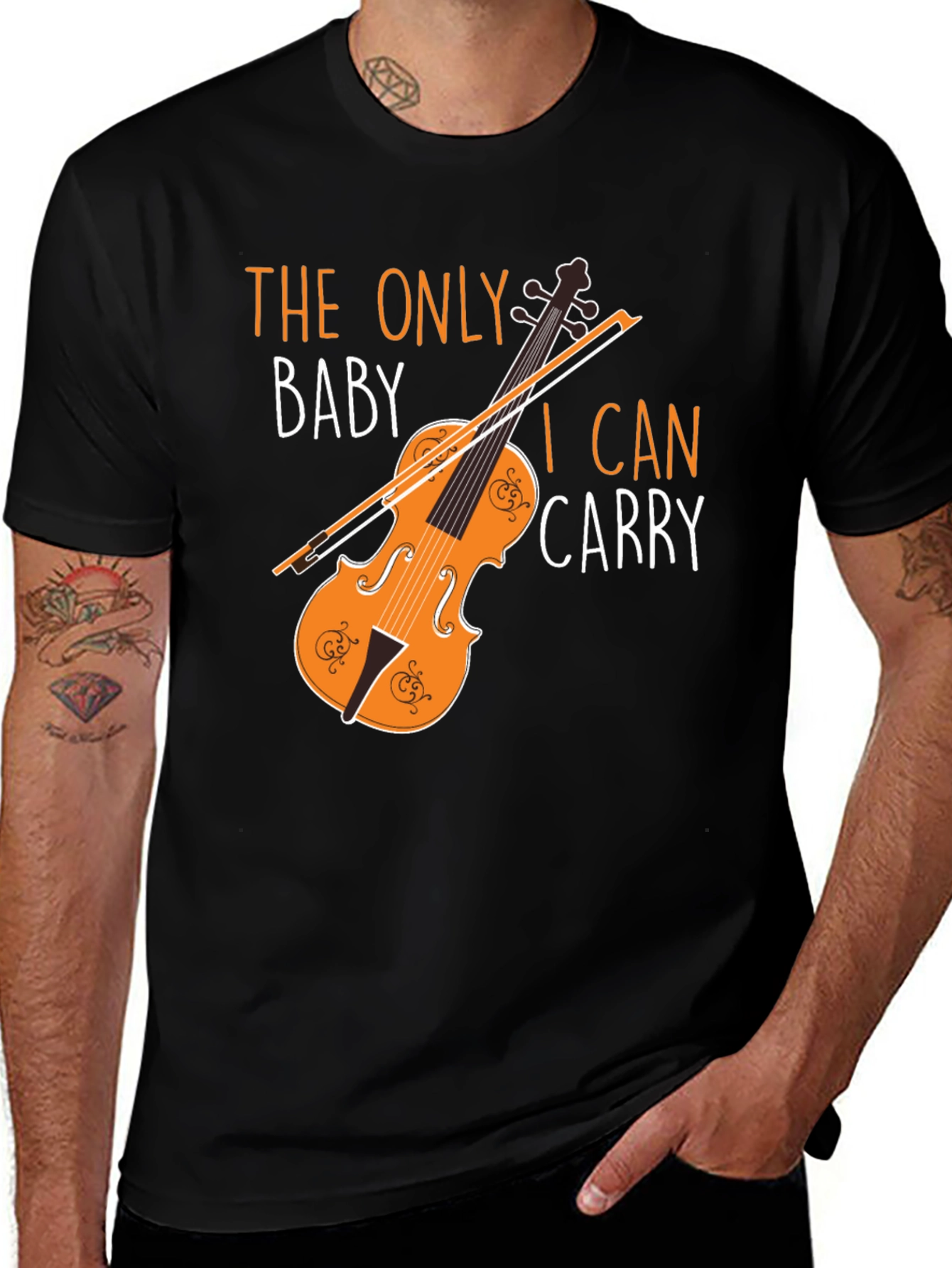 Variant 14 of Violin Baby Tee - The Only Baby I Can Carry T-Shirt
