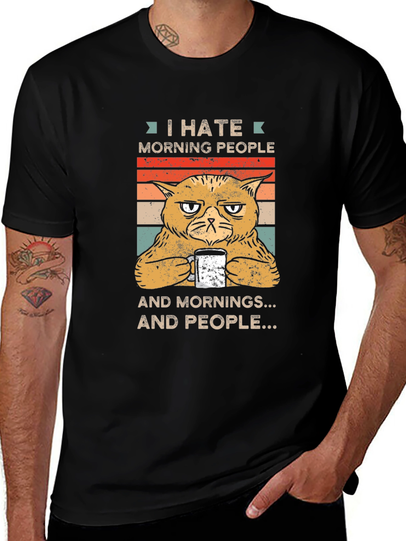 Variant 27 of I Hate Morning People Graphic T-Shirt