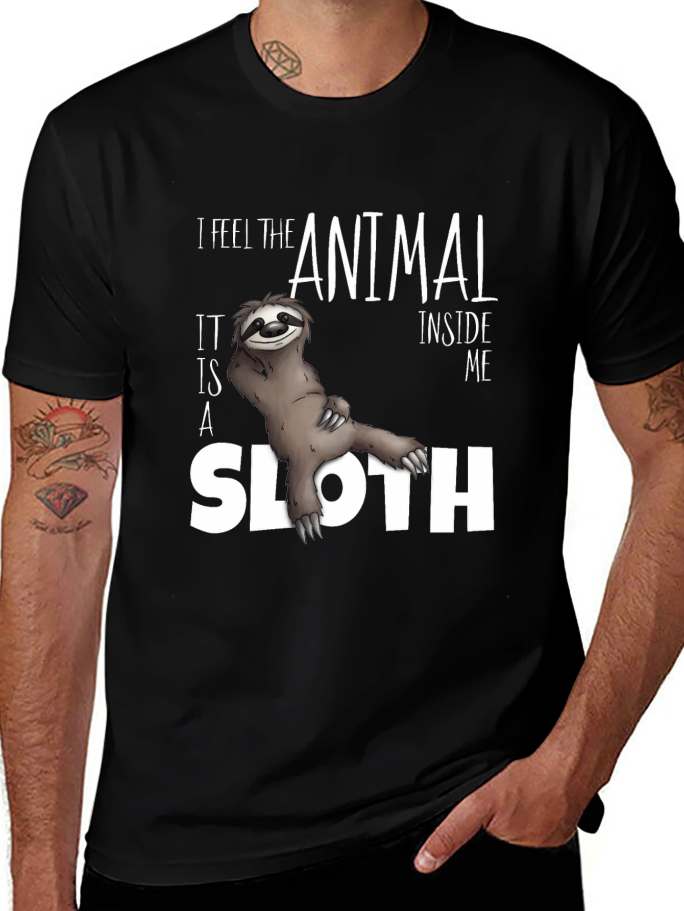 Variant 3 of I Feel The Animal Inside Me Is A Sloth T-Shirt