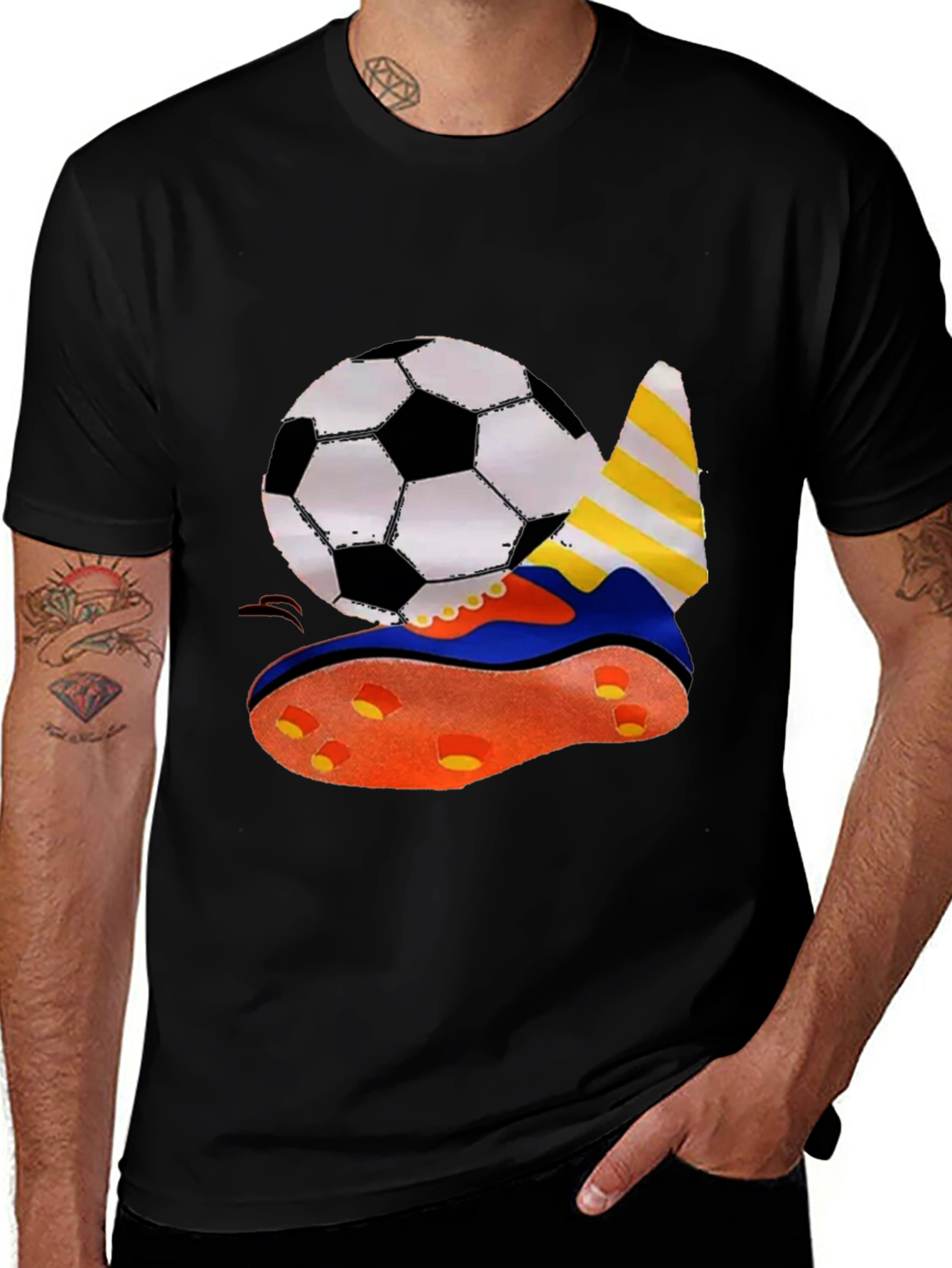 Variant 11 of Soccer Ball & Shoe Graphic T-Shirt