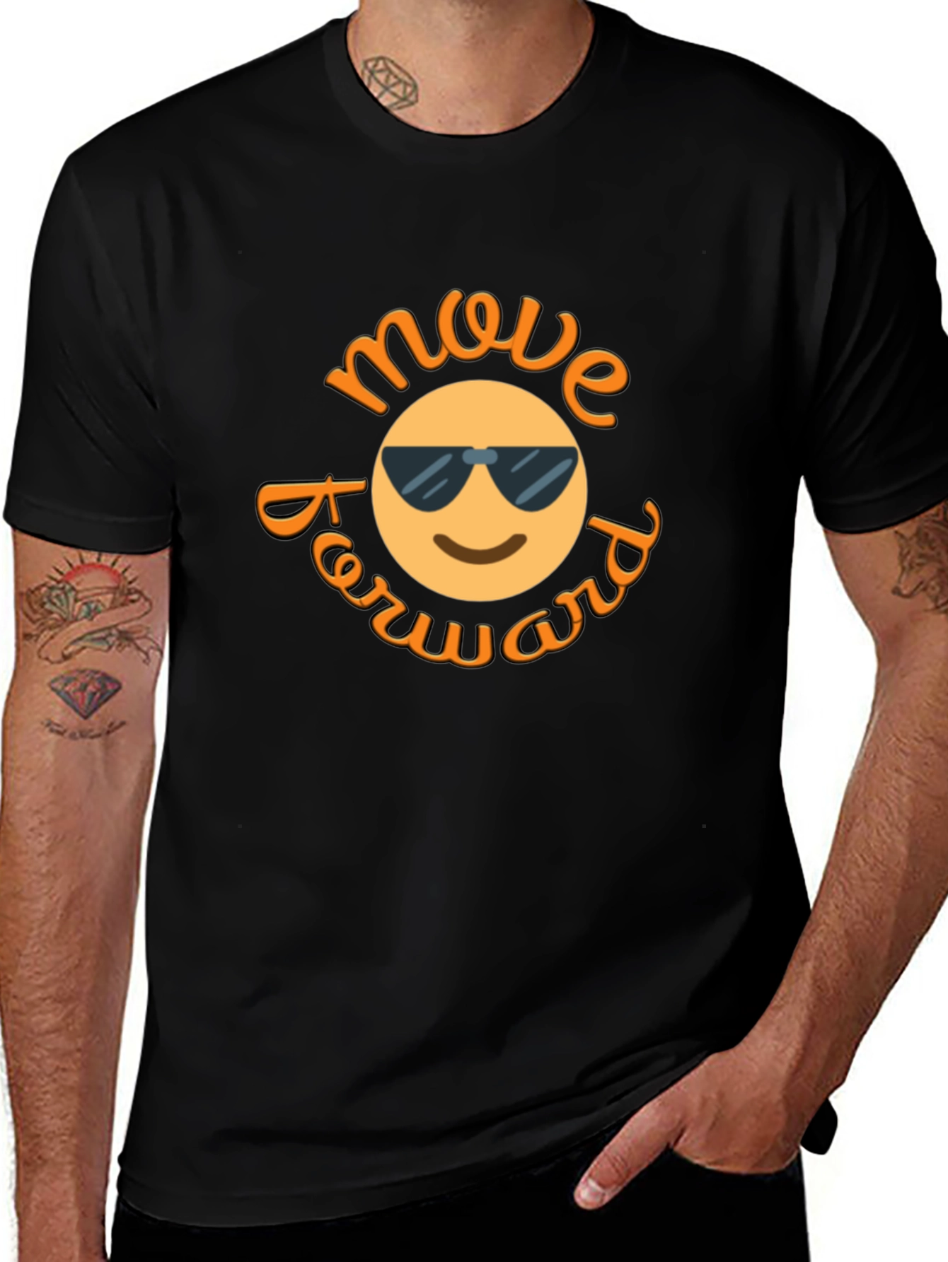 Variant 2 of Cool Emoji Graphic T-Shirt - Move Forward