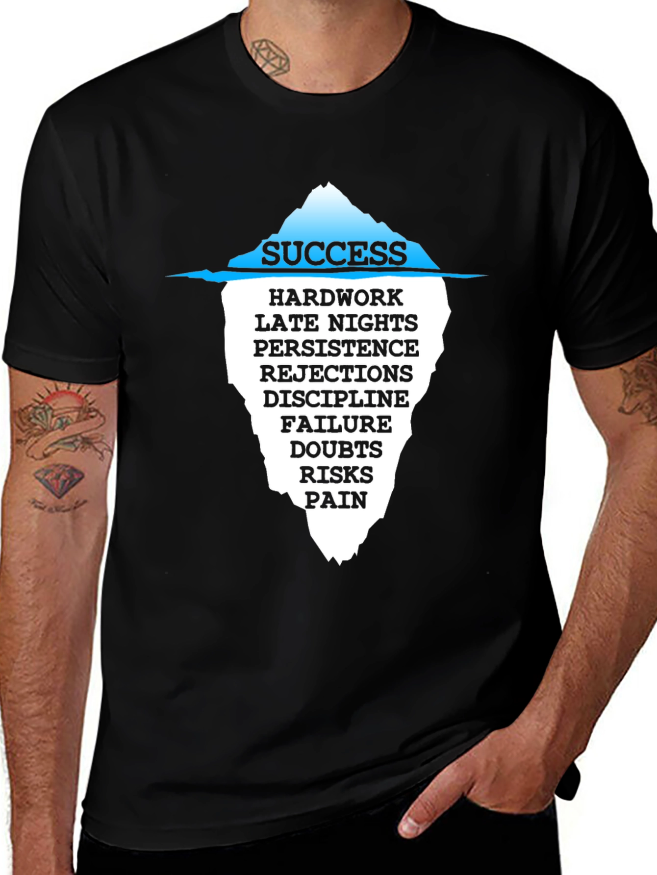 Variant 29 of Success Iceberg Graphic T-Shirt - Motivational Tee