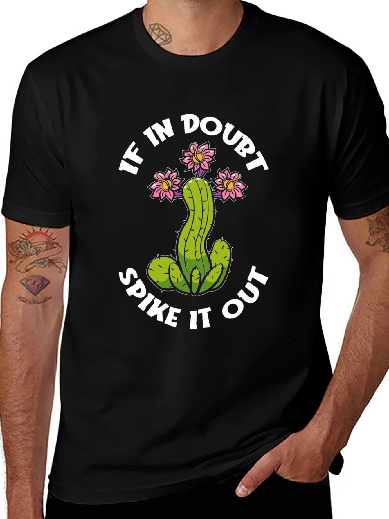 Variant 13 of If In Doubt Spike It Out Cactus Graphic T-Shirt