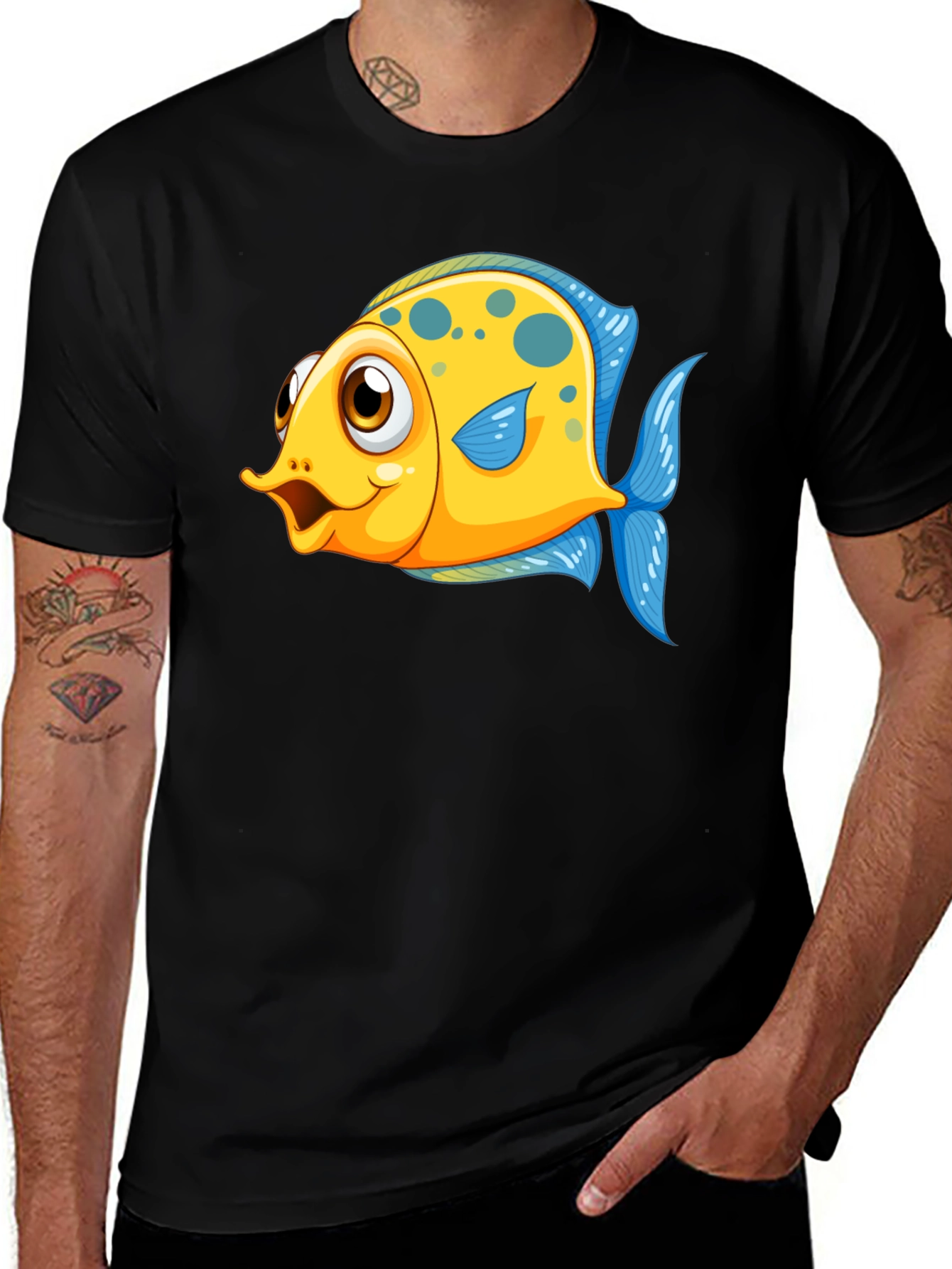 Variant 3 of Cartoon Fish Graphic Tee