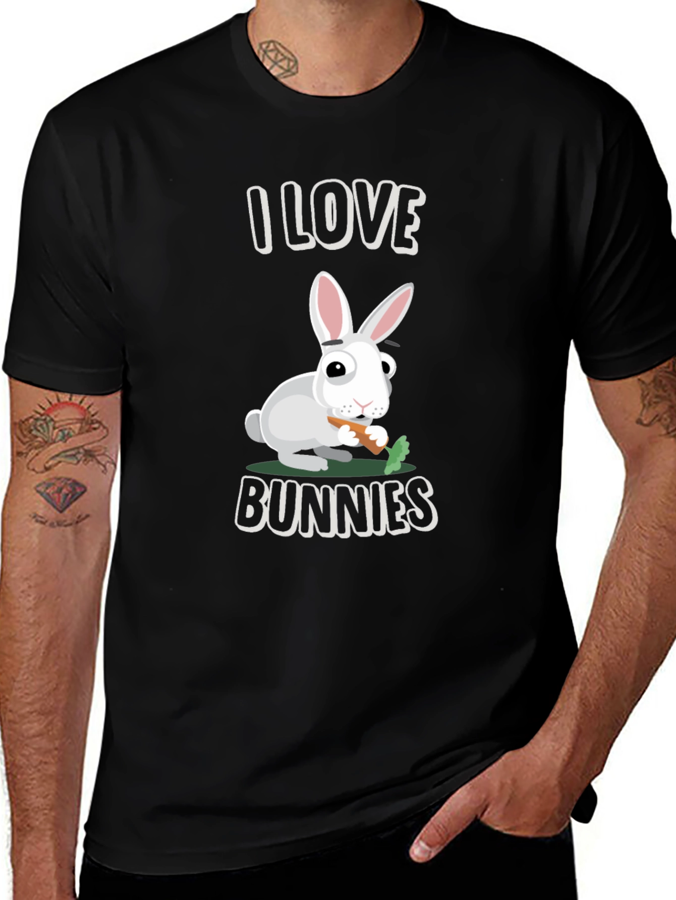 Variant 10 of I Love Bunnies T-Shirt - Cute Rabbit Graphic Tee