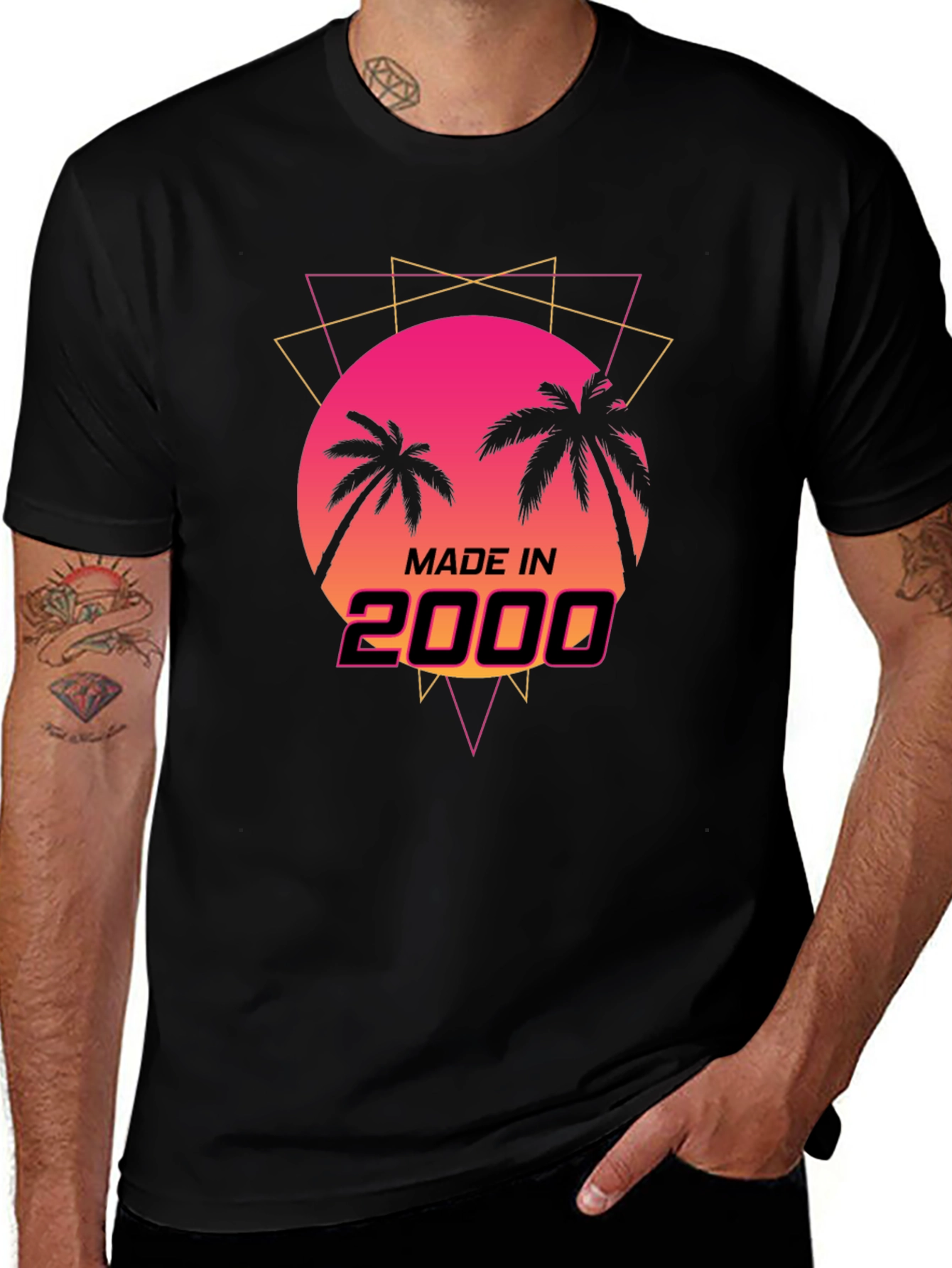 Variant 9 of Retro Made in 2000 Palm Tree Graphic Tee