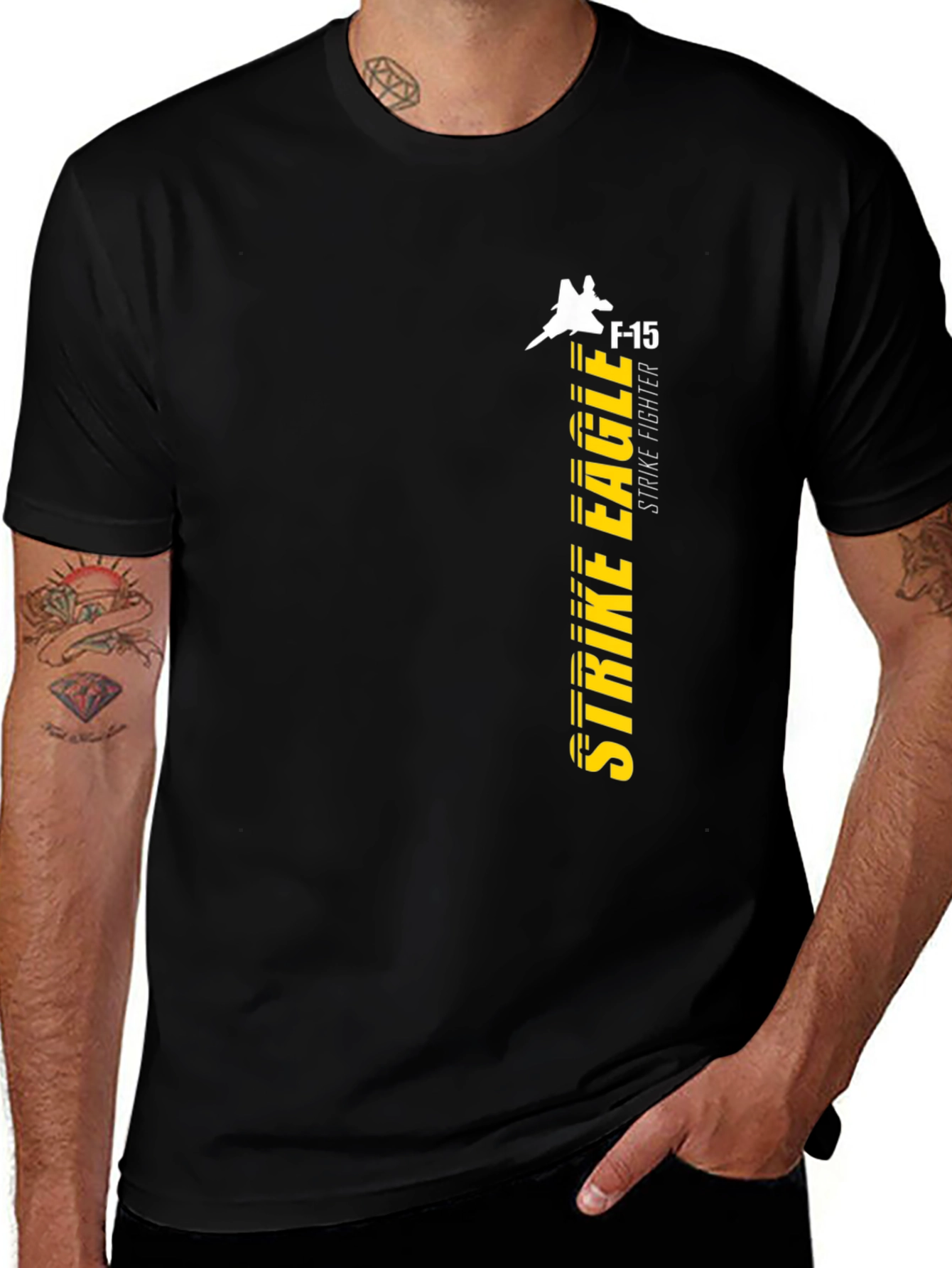 Variant 17 of Strike Eagle F-15 Jet Fighter Graphic T-Shirt