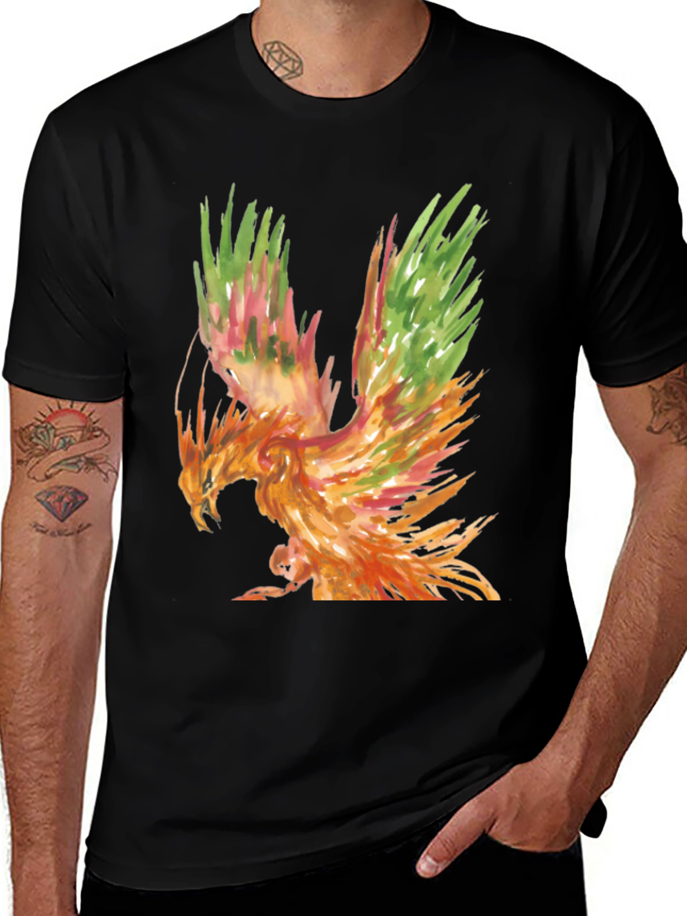 Variant 27 of Fiery Phoenix Graphic T-Shirt - Bold & Unique Design