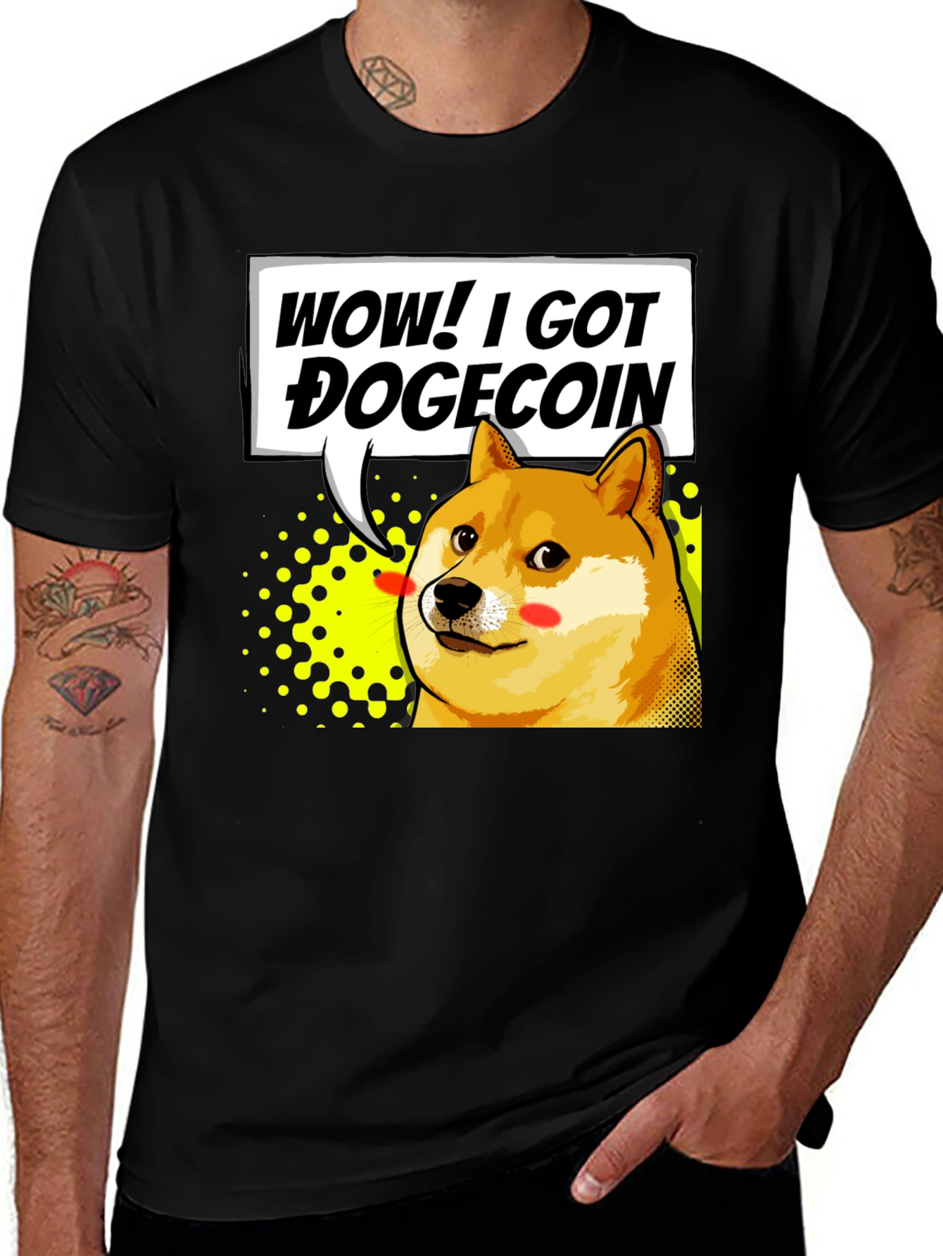 Dogecoin Meme Graphic Tee - Crypto Inspired T-Shirt