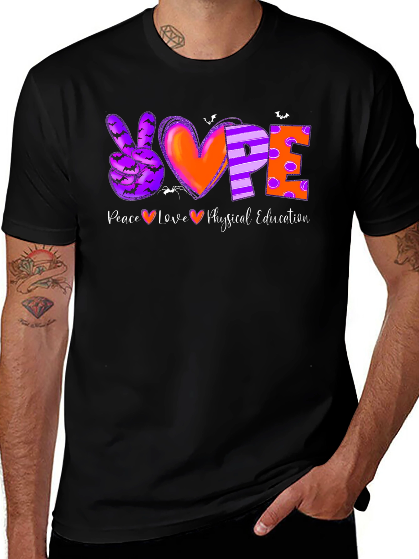 Peace Love Physical Education Halloween T-Shirt