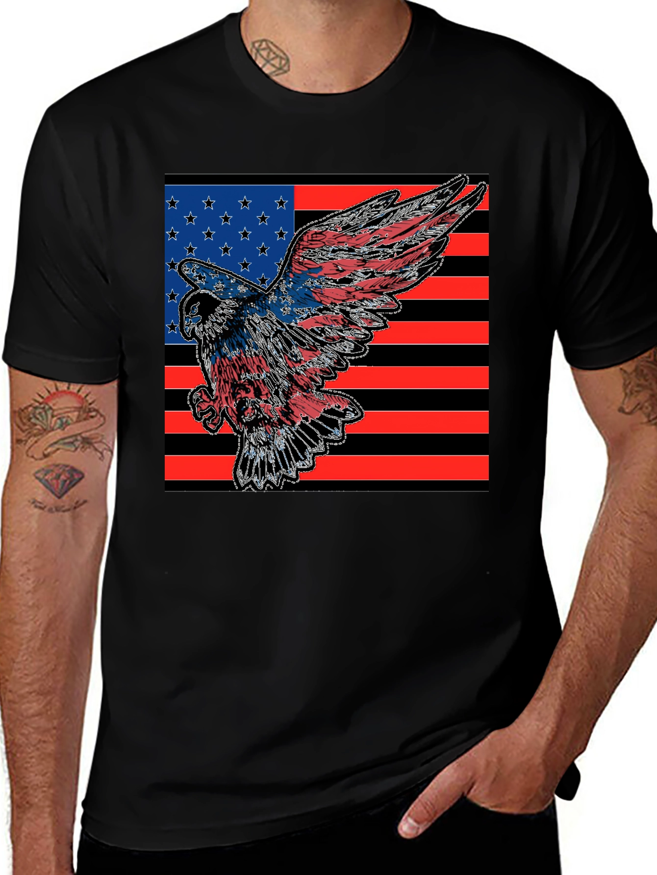 Variant 26 of American Eagle Flag T-Shirt Patriotic USA Tee