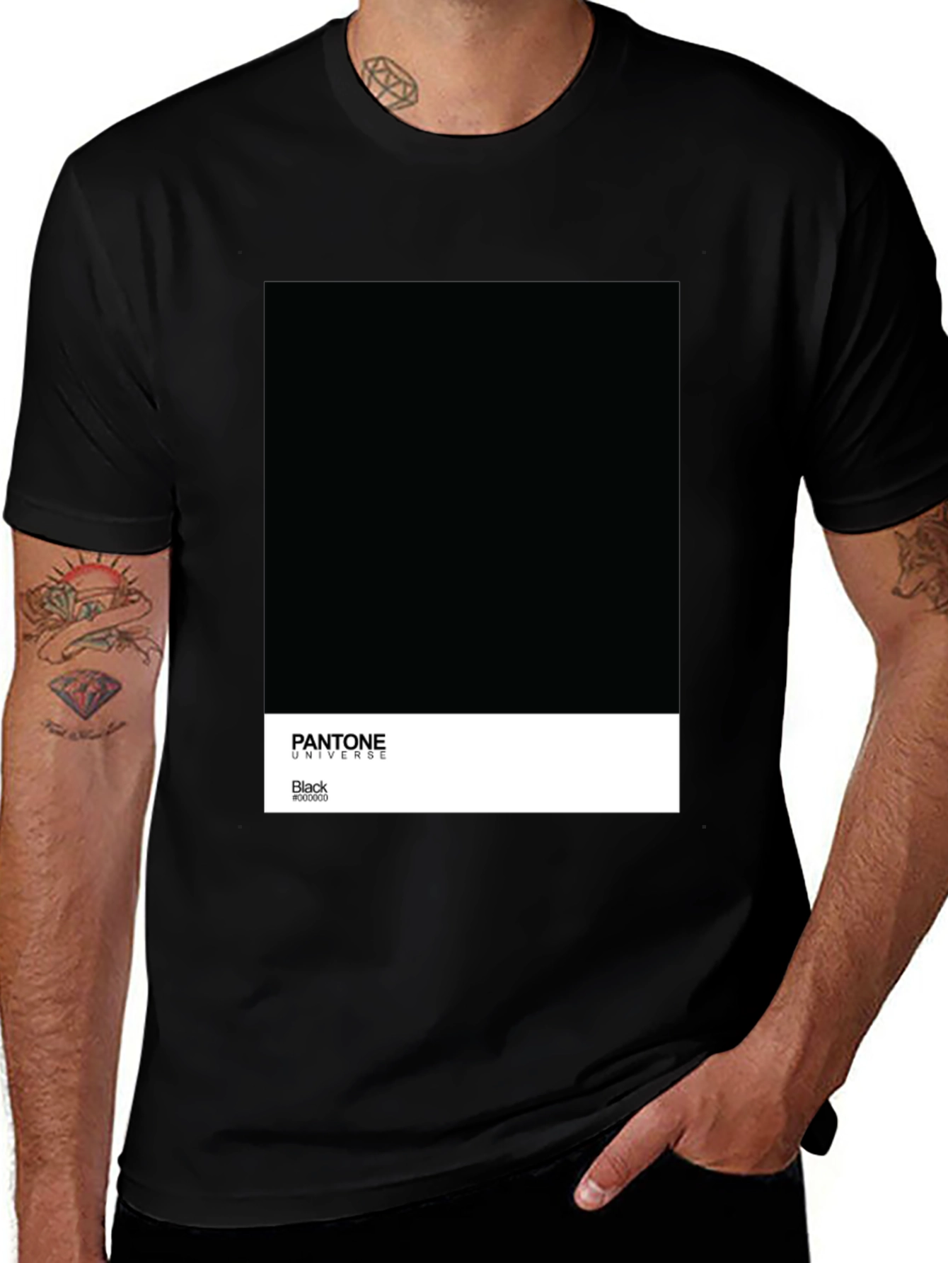 Variant 17 of Pantone Black T-Shirt - Modern Minimalist Design