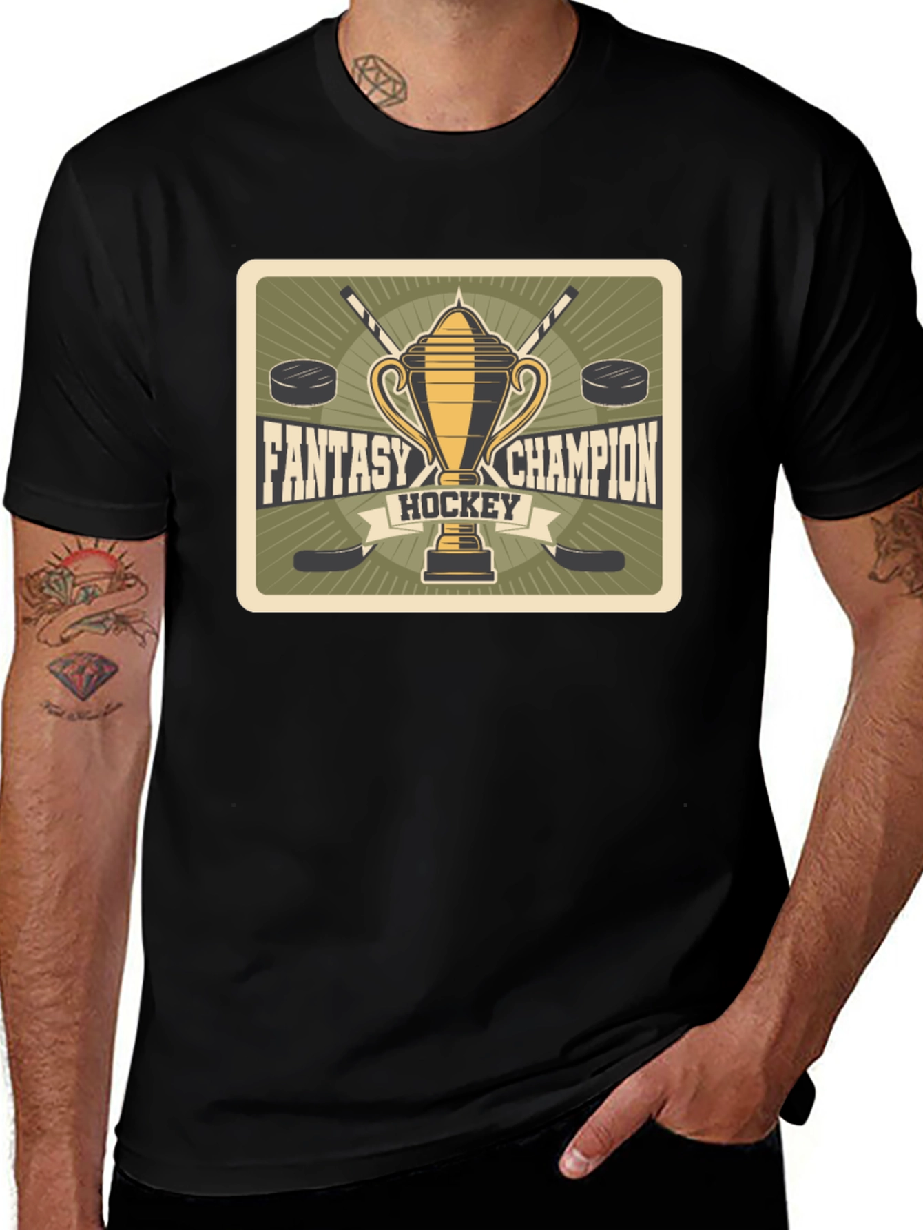 Fantasy Hockey Champion Graphic T-Shirt