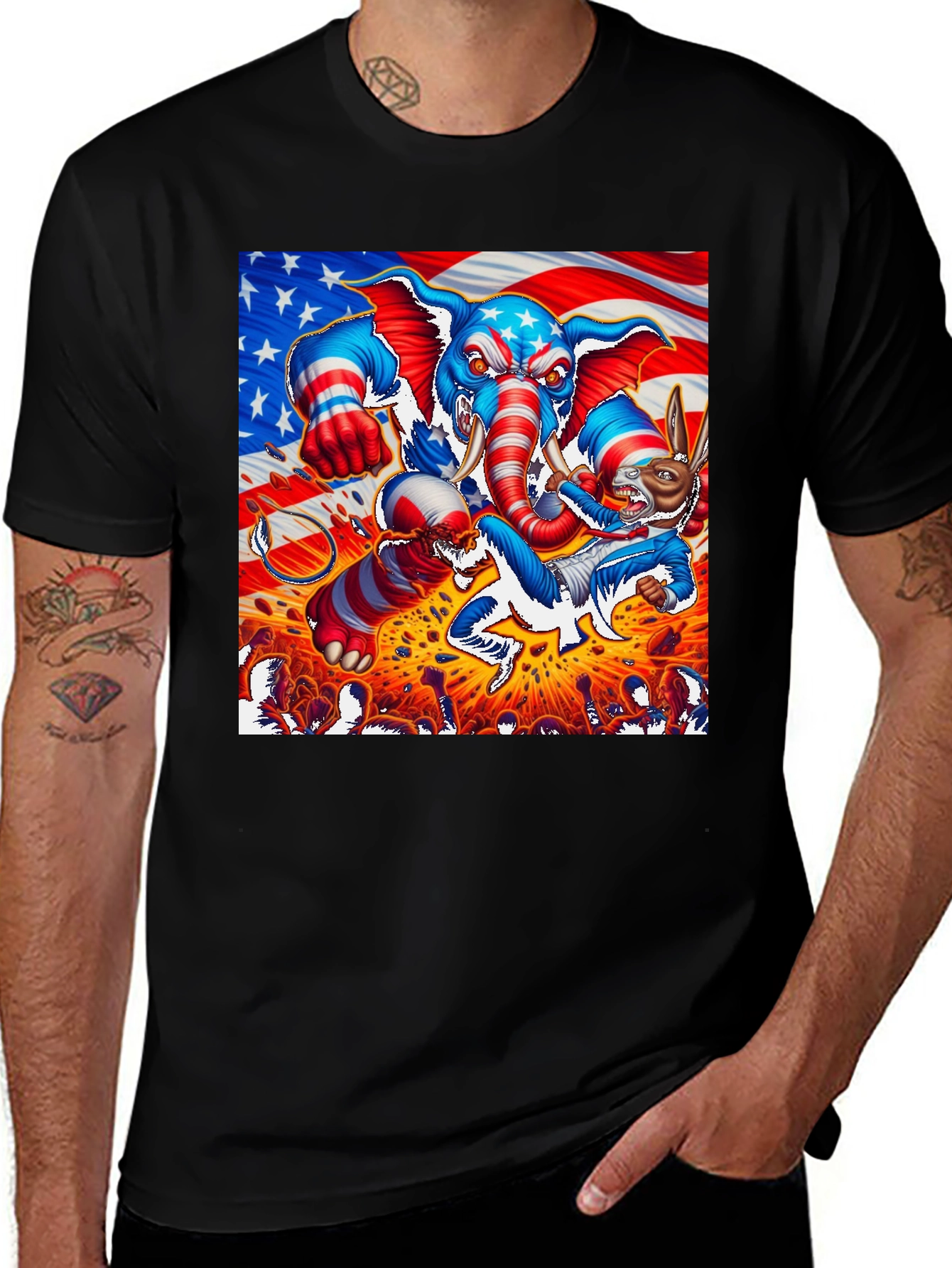 Patriotic Political Rumble Graphic T-Shirt