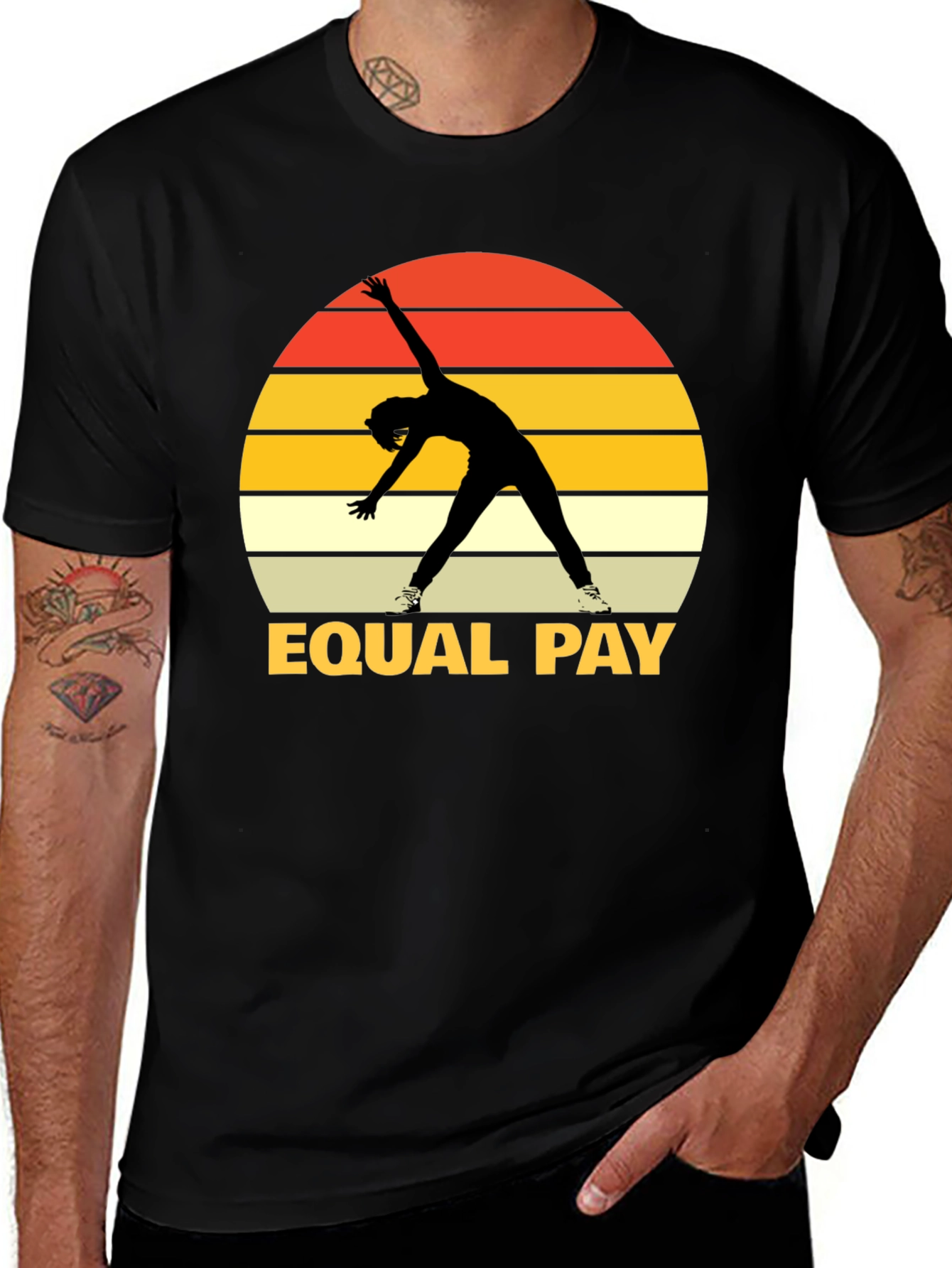 Variant 29 of Equal Pay Graphic Tee - Sunset Design