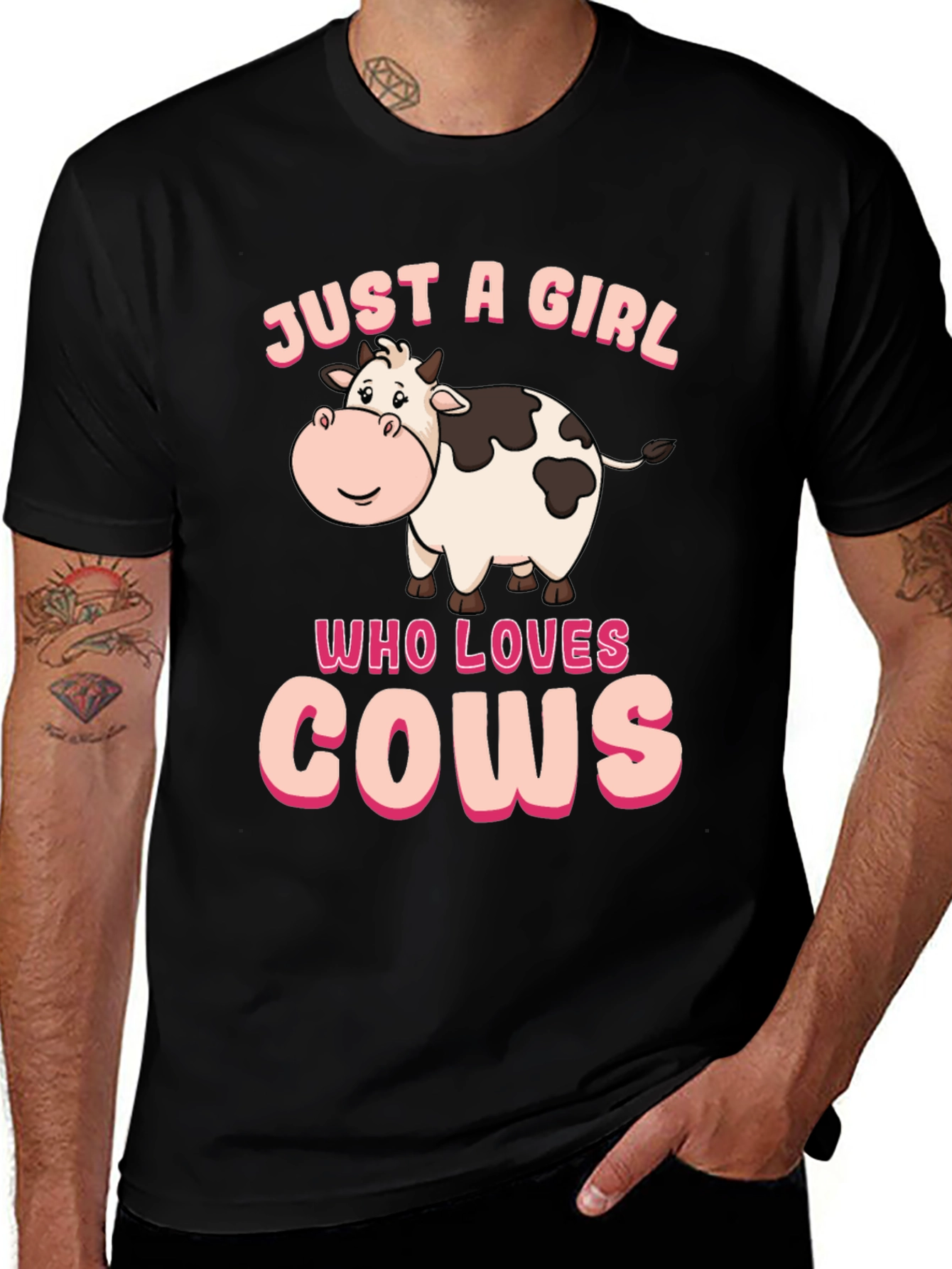 Variant 12 of Just A Girl Who Loves Cows Graphic T-Shirt