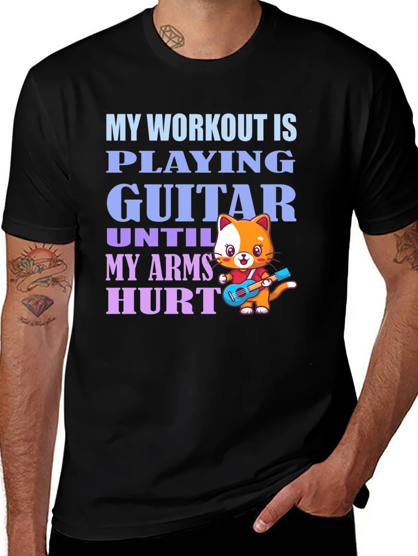 Variant 21 of Guitar Playing Workout T-Shirt