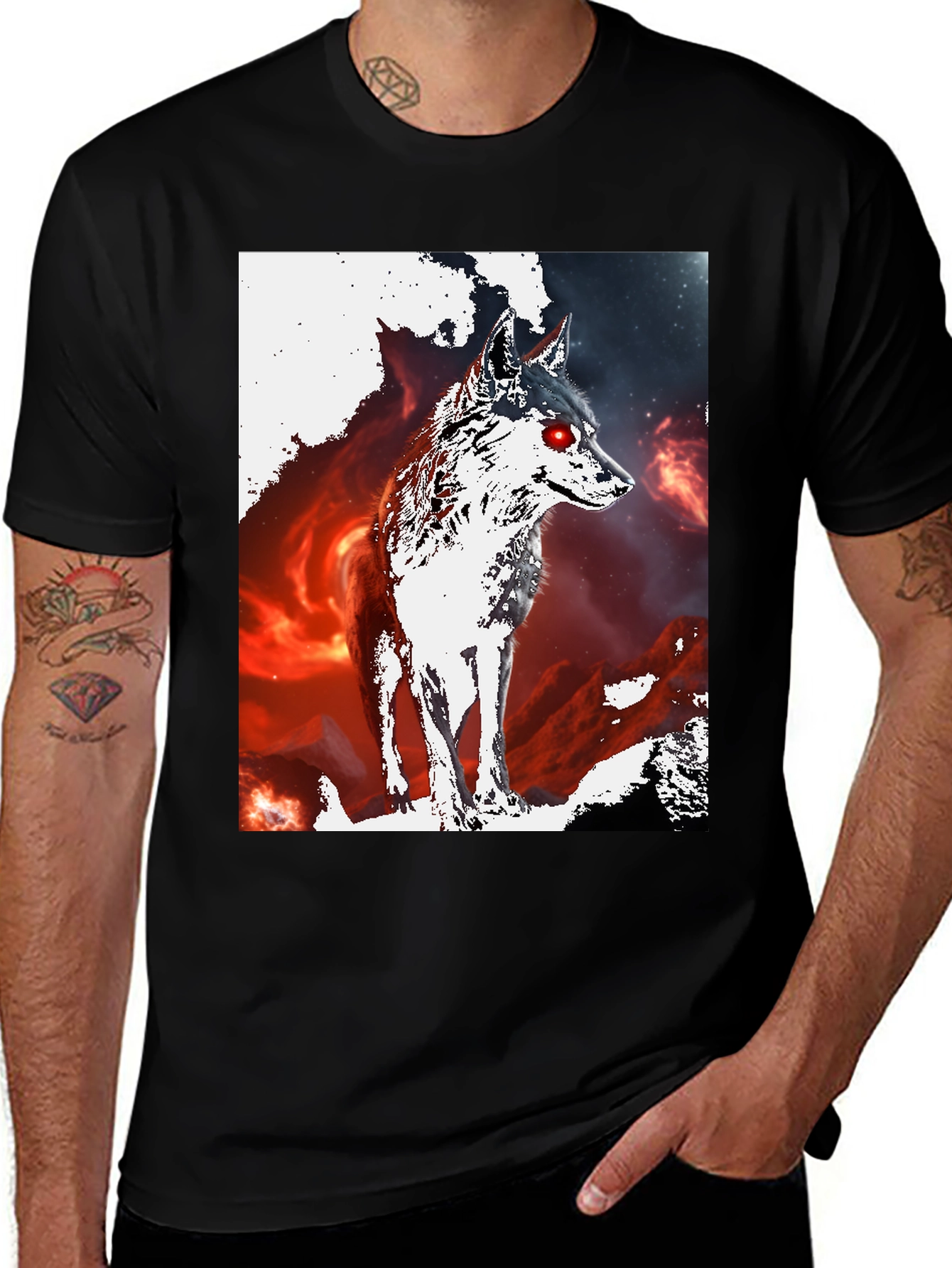 Variant 13 of Wolf Graphic Print Tee