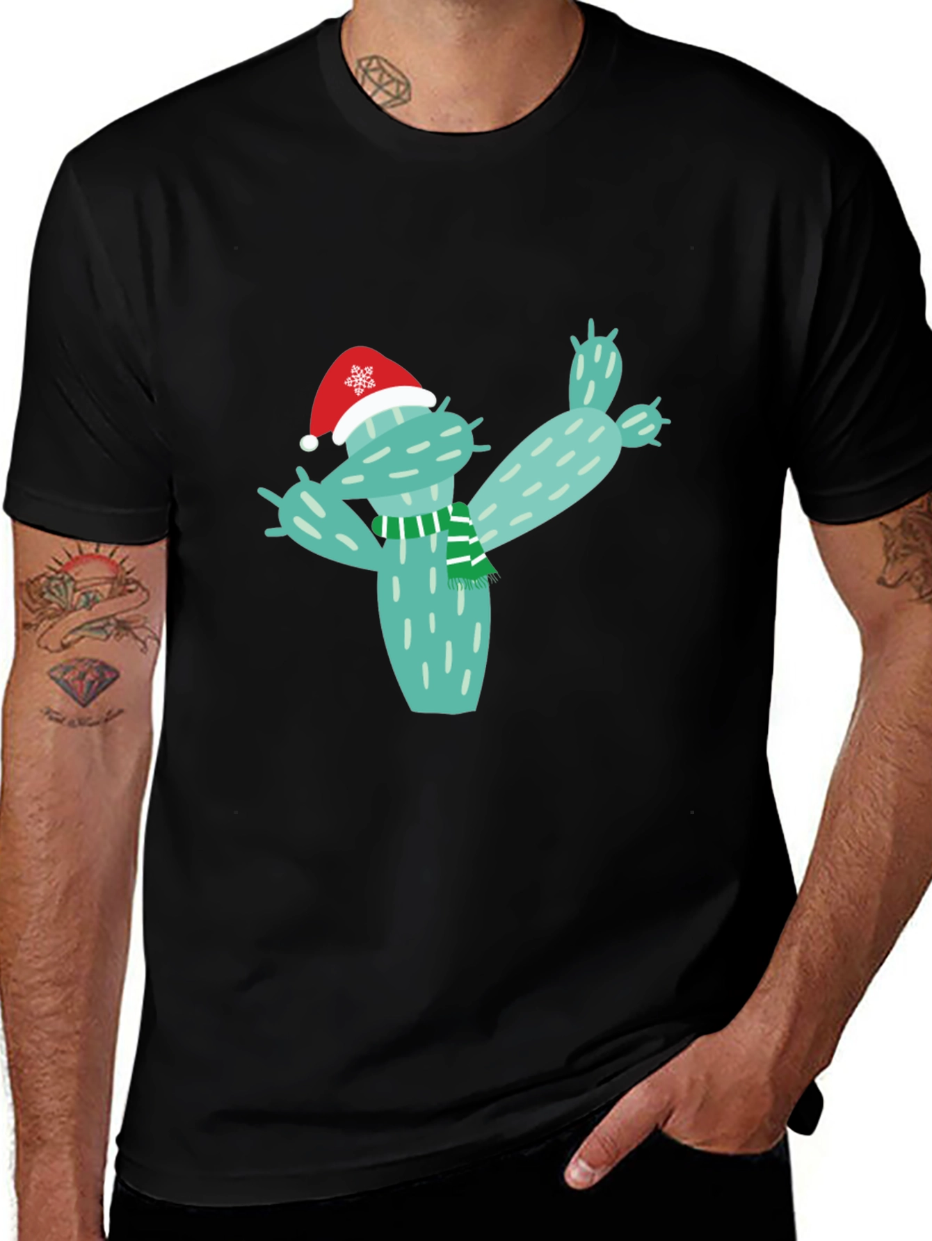 Variant 30 of Festive Cactus T-Shirt - Holiday Cheer