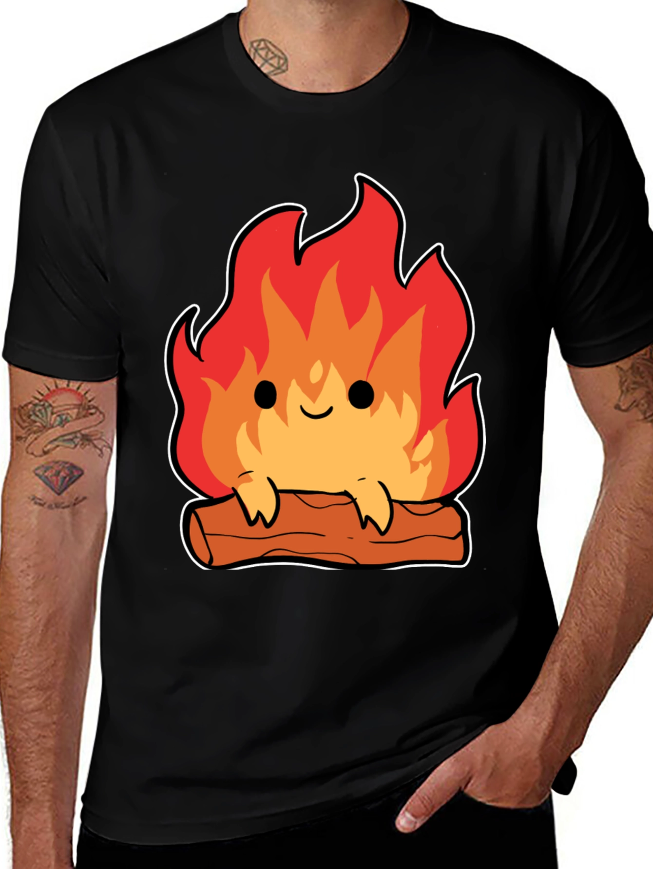 Variant 22 of Cute Campfire T-Shirt - Cozy Graphic Tee