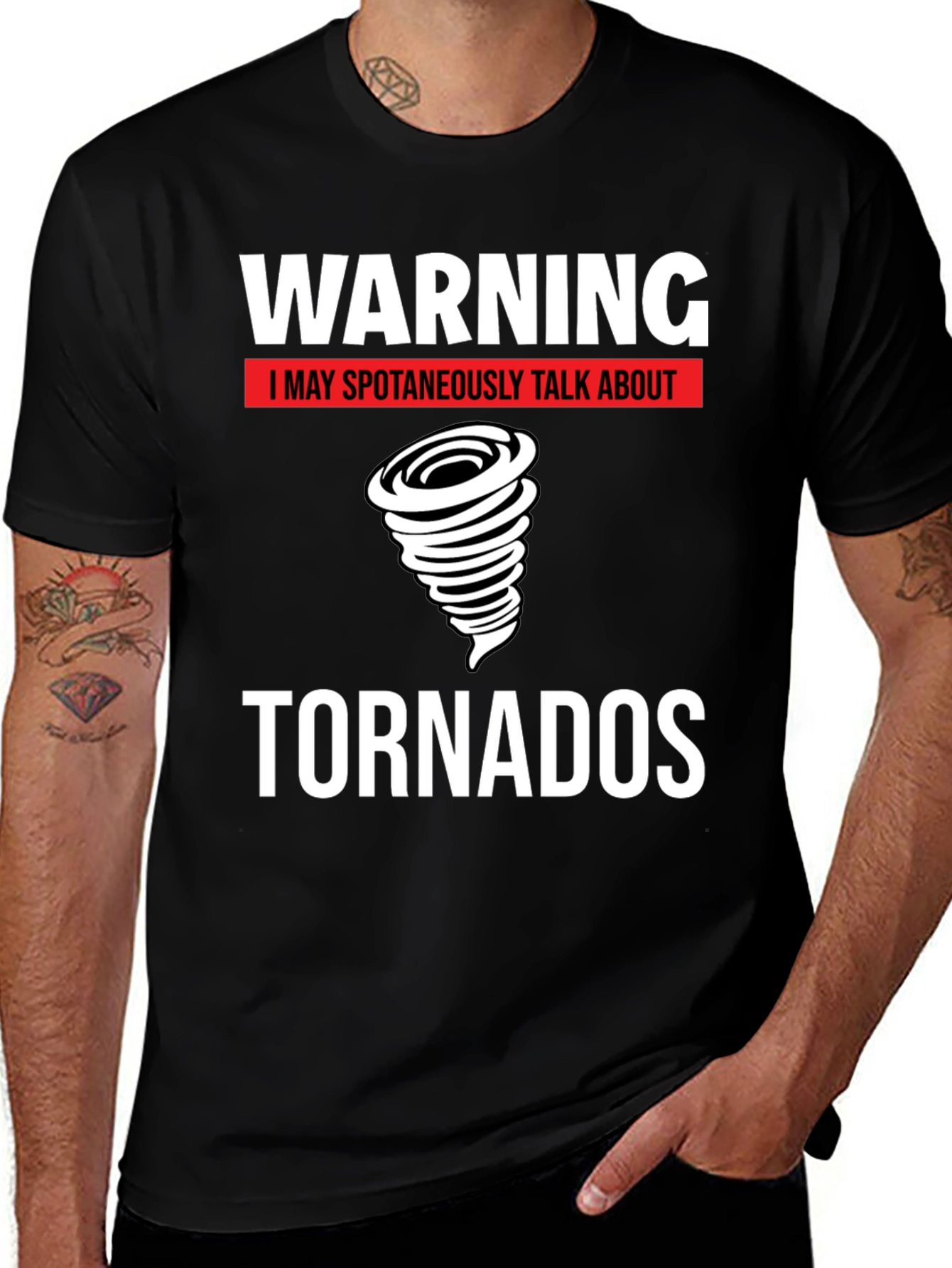 Warning Tornado T-Shirt - Spontaneous Tornado Talks