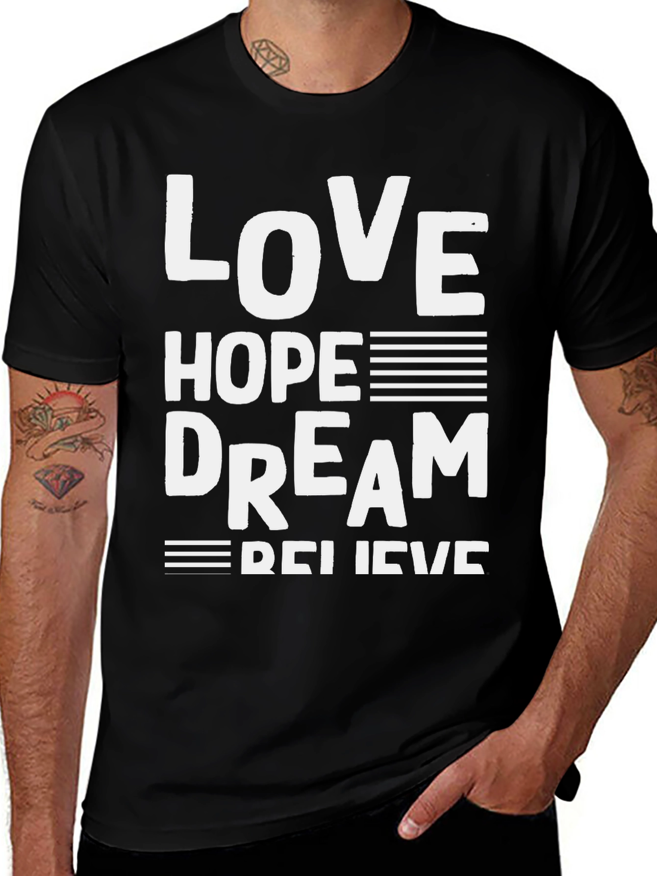 Love Hope Dream Believe Graphic T-Shirt