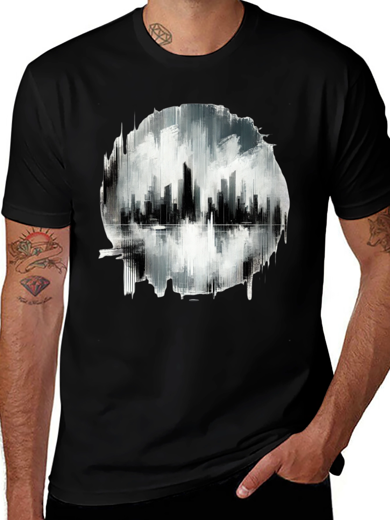 Variant 26 of Cityscape Graphic Tee - Modern Urban Style
